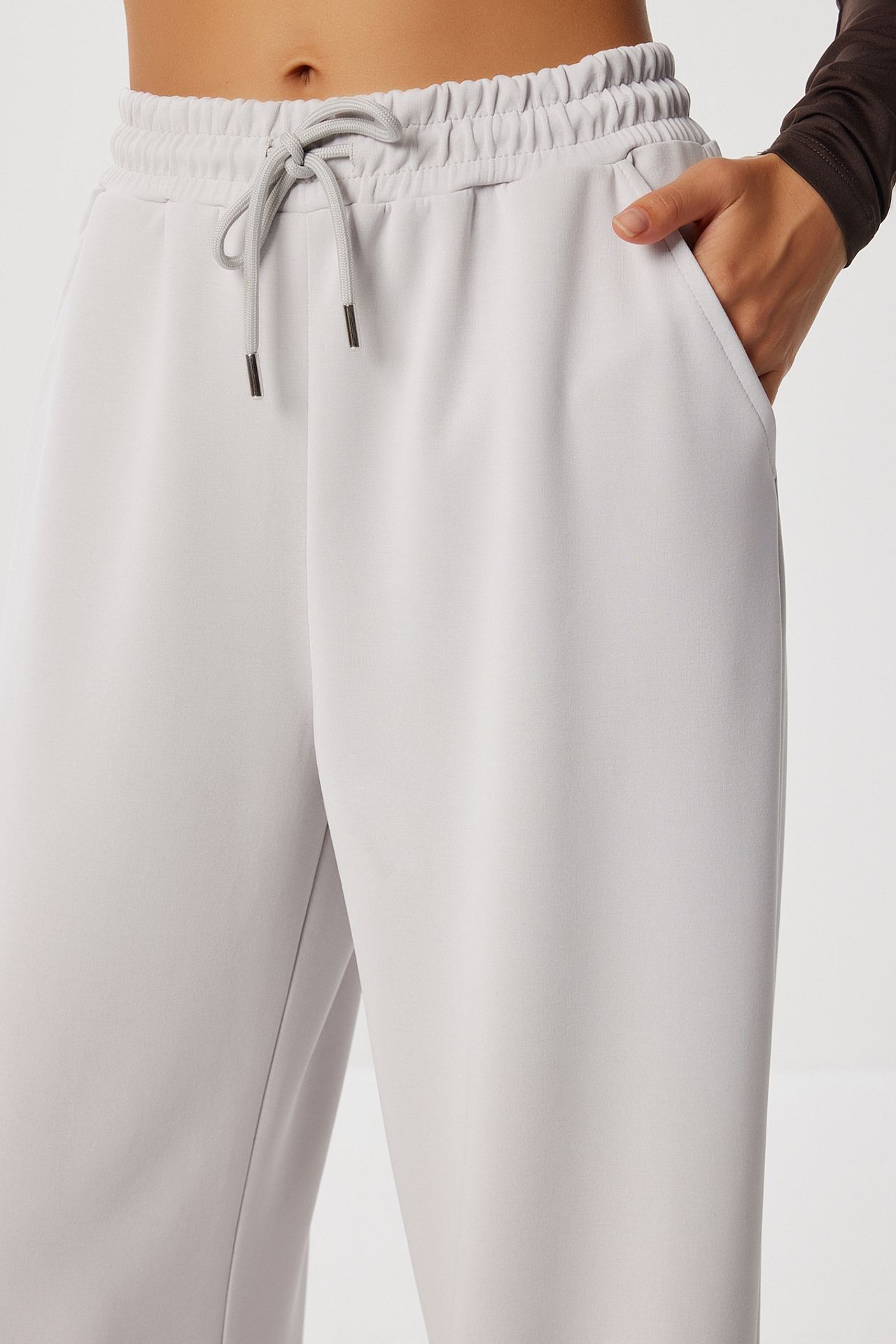 ISTANBUL Wide Leg Drawstring Waist Sweatpants 4
