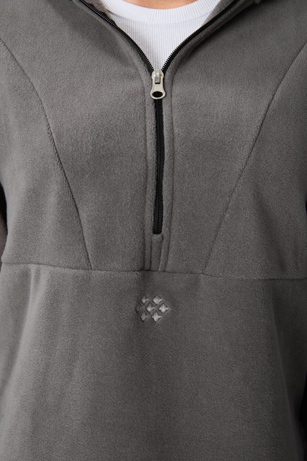 TOMMY Oversized Plush Half-zip Hooded Sweatshirt 5