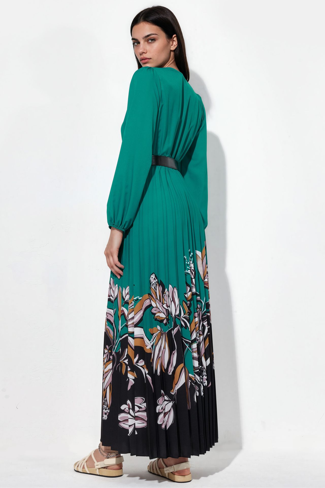 MSN Floral Midi Dress With Belt 1