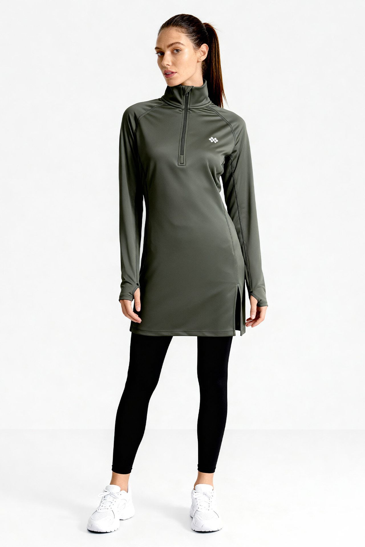 TOMMY Long-sleeve Knit Tunic Top With Half Turtleneck 3