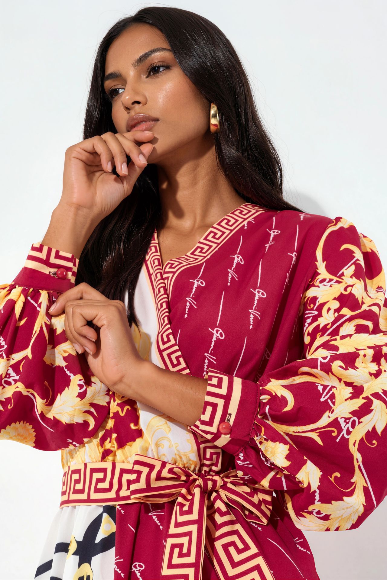 MSN Printed Belted Maxi Dress 2