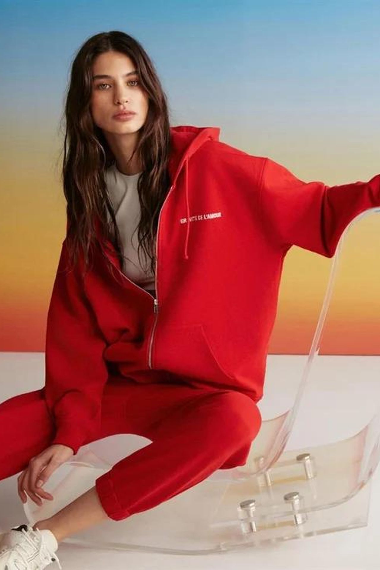 GRIMELANGE Kapüşonlu Fermuarlı Oversize Sweatshirt 2