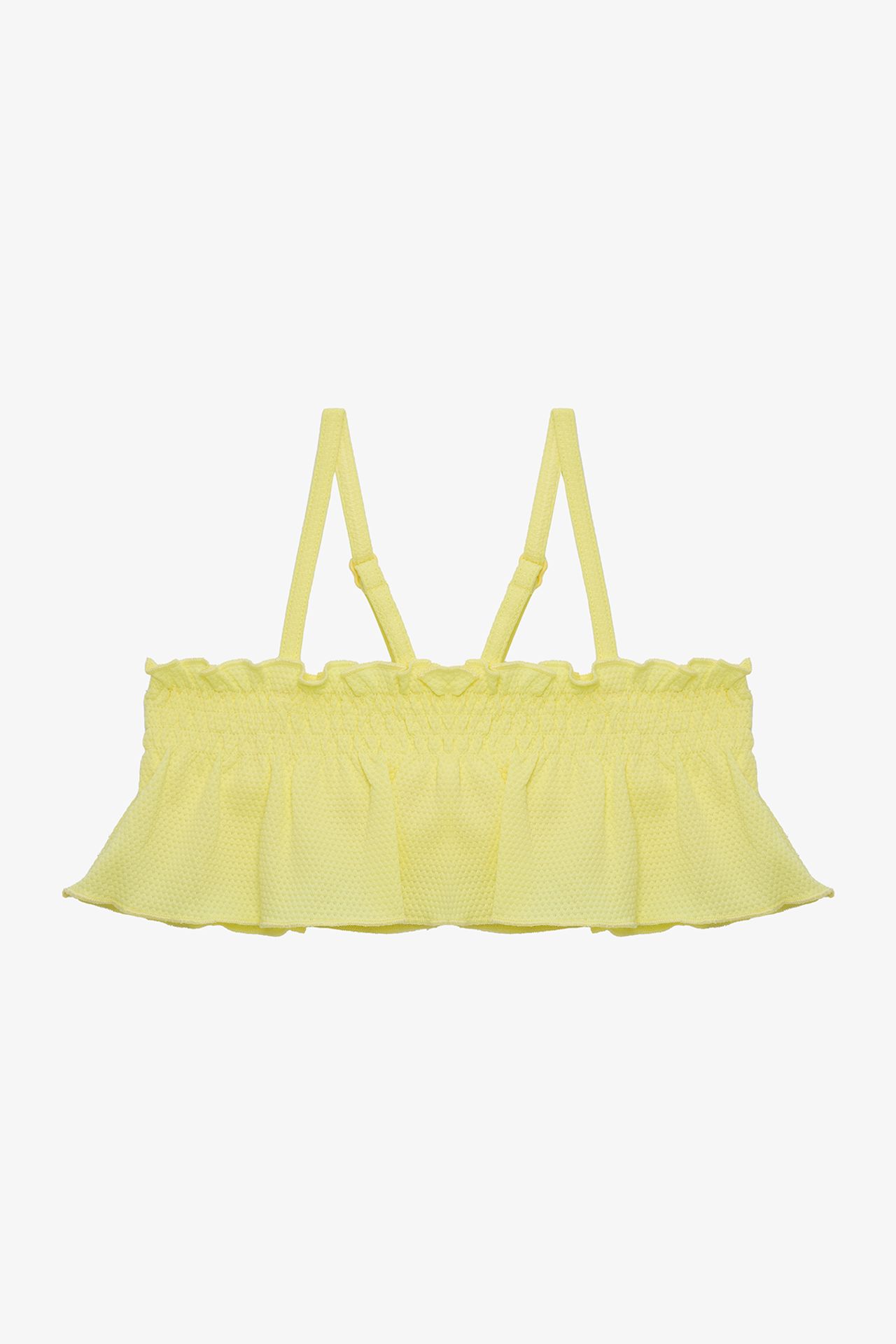 PENTI Girls' Lilly Lemon Ruffled Bandeau Bikini Set 2