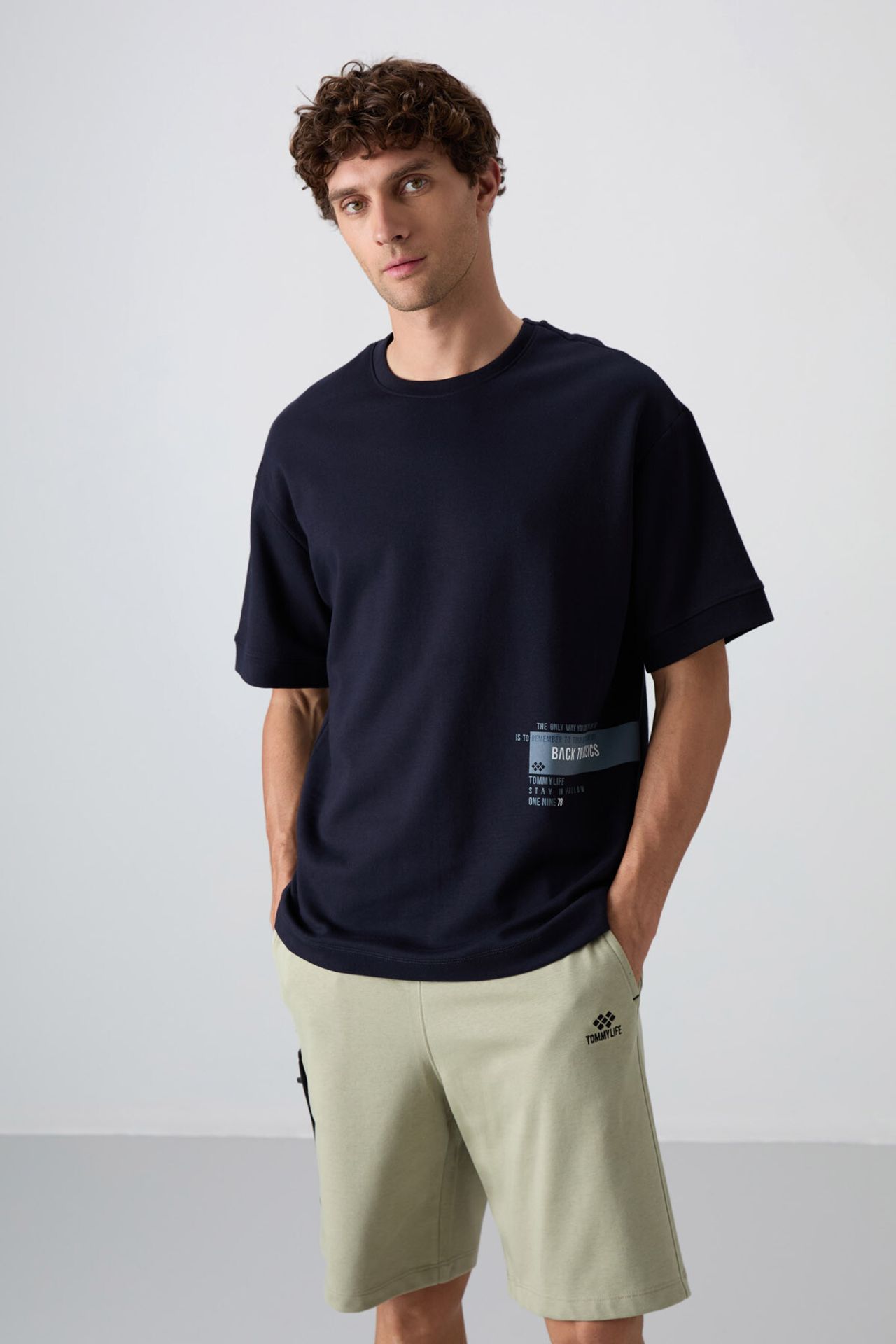 TOMMY Oversized Cotton-Blend Crew Neck T-Shirt 1