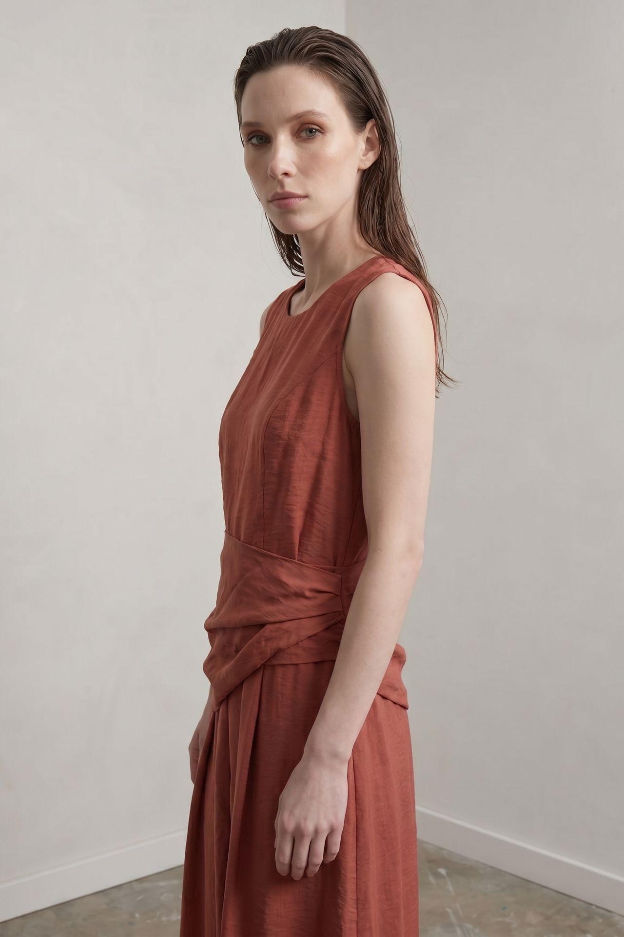 MY FASHION Sleeveless A-Line Midi Dress 5