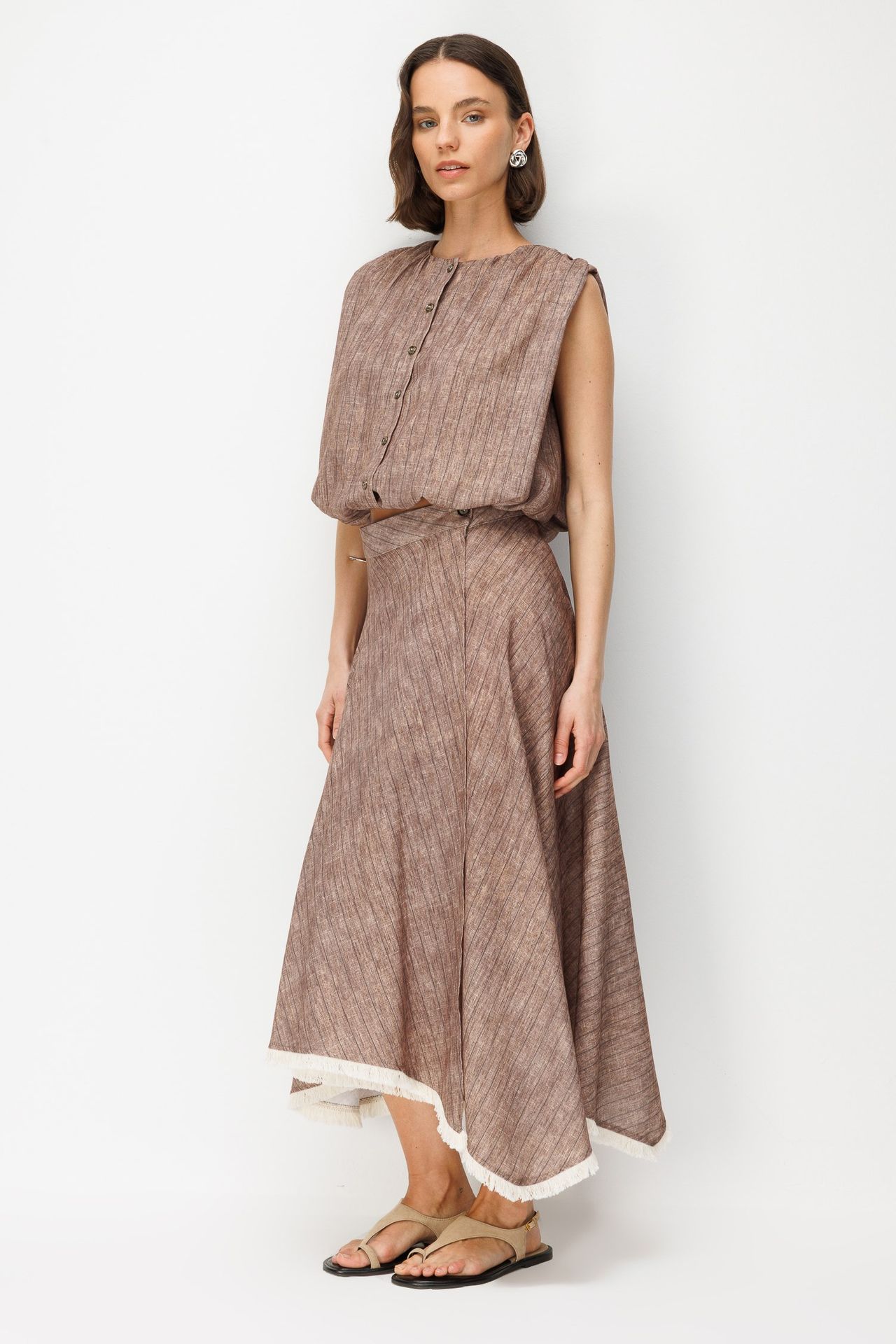 MIXRAY Linen Cotton Two-Piece Coord 3