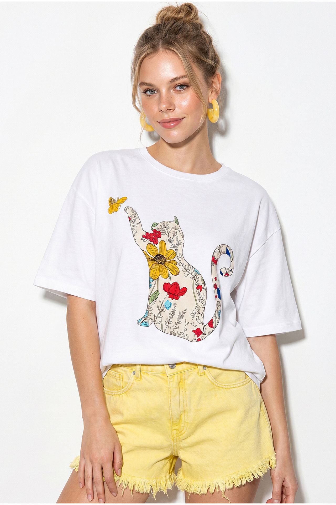 LUCCI Oversized Printed Cotton T-Shirt 3