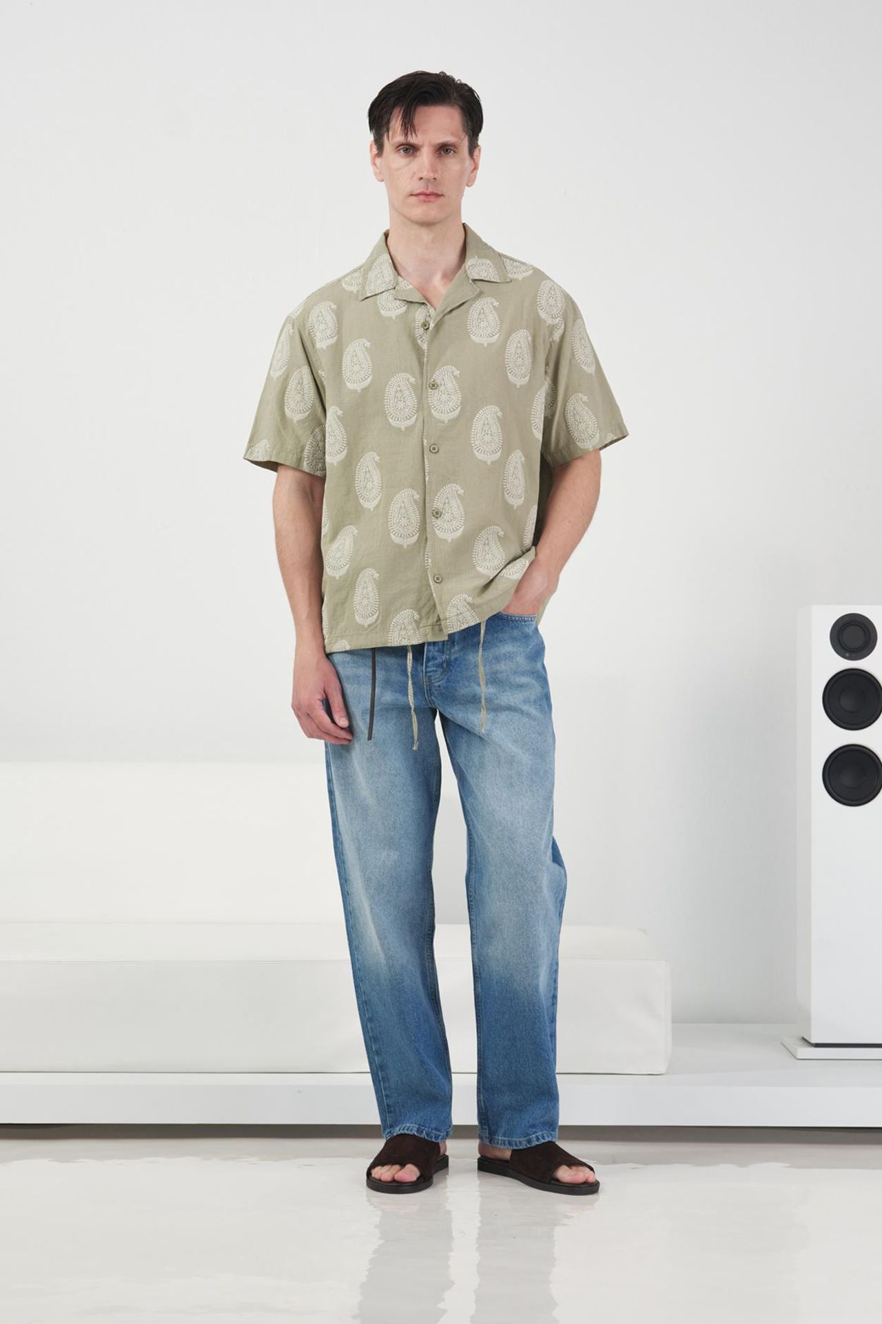 GIESTO Paisley Print Short Sleeve Shirt 1
