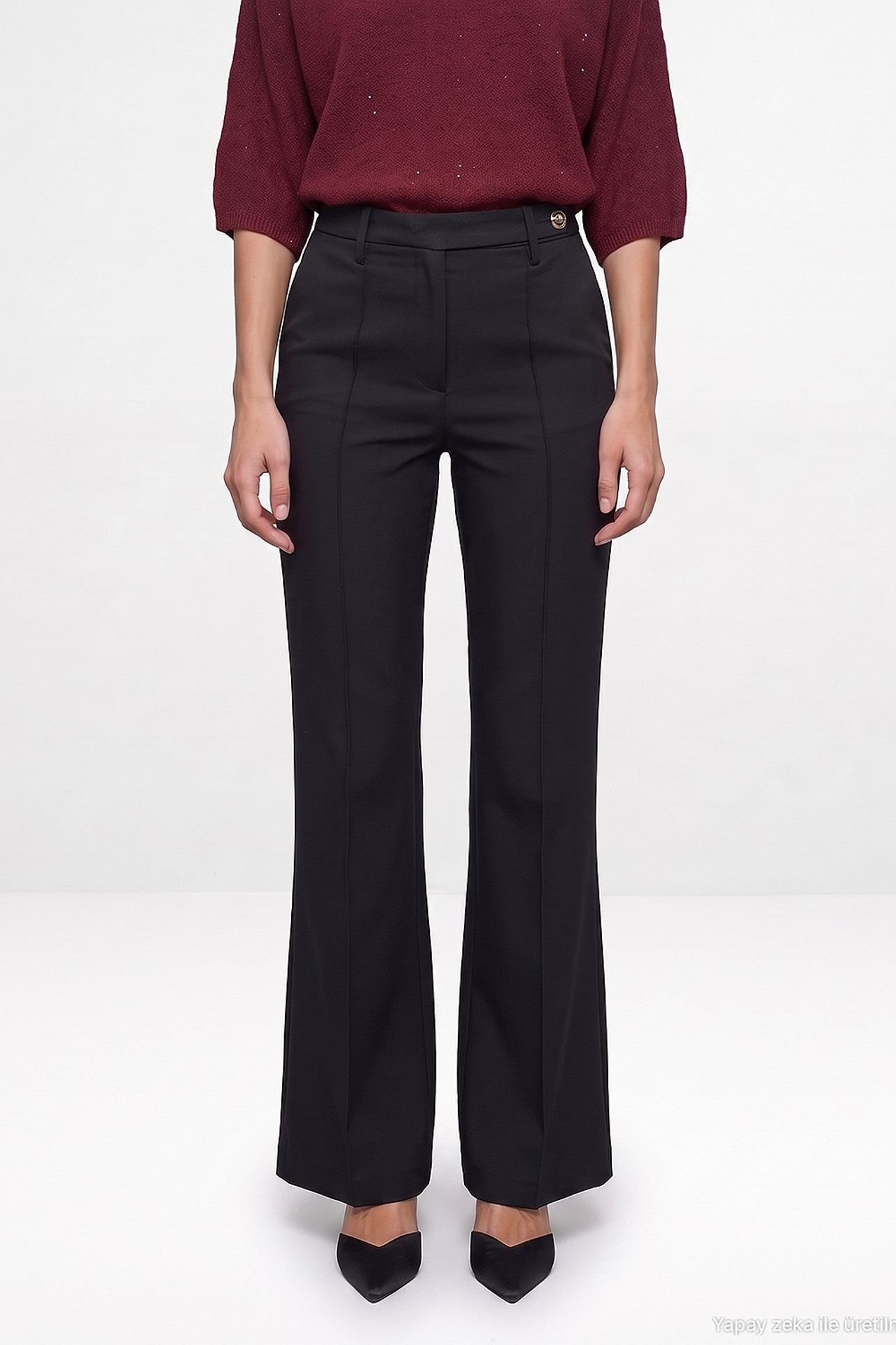 DILVIN Women's Tailored Straight-Leg Pants 3