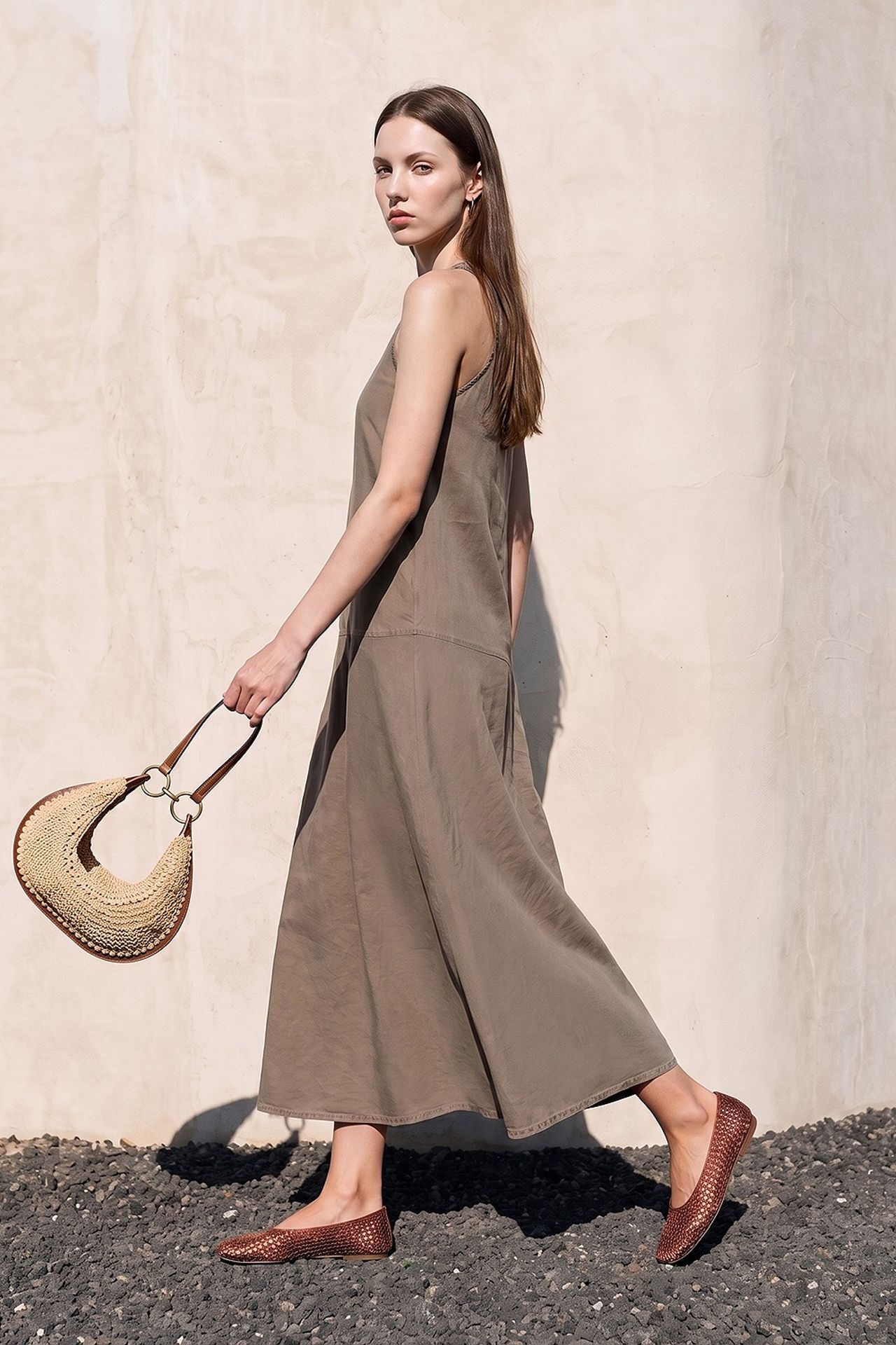 DILVIN Sleeveless Straight Maxi Dress 3