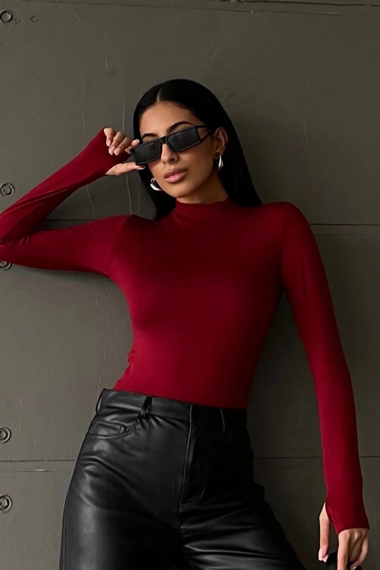 BIPANTOLON Kadın 3'lü Dar Kalıp Yarım Balıkçı Yaka Body 4