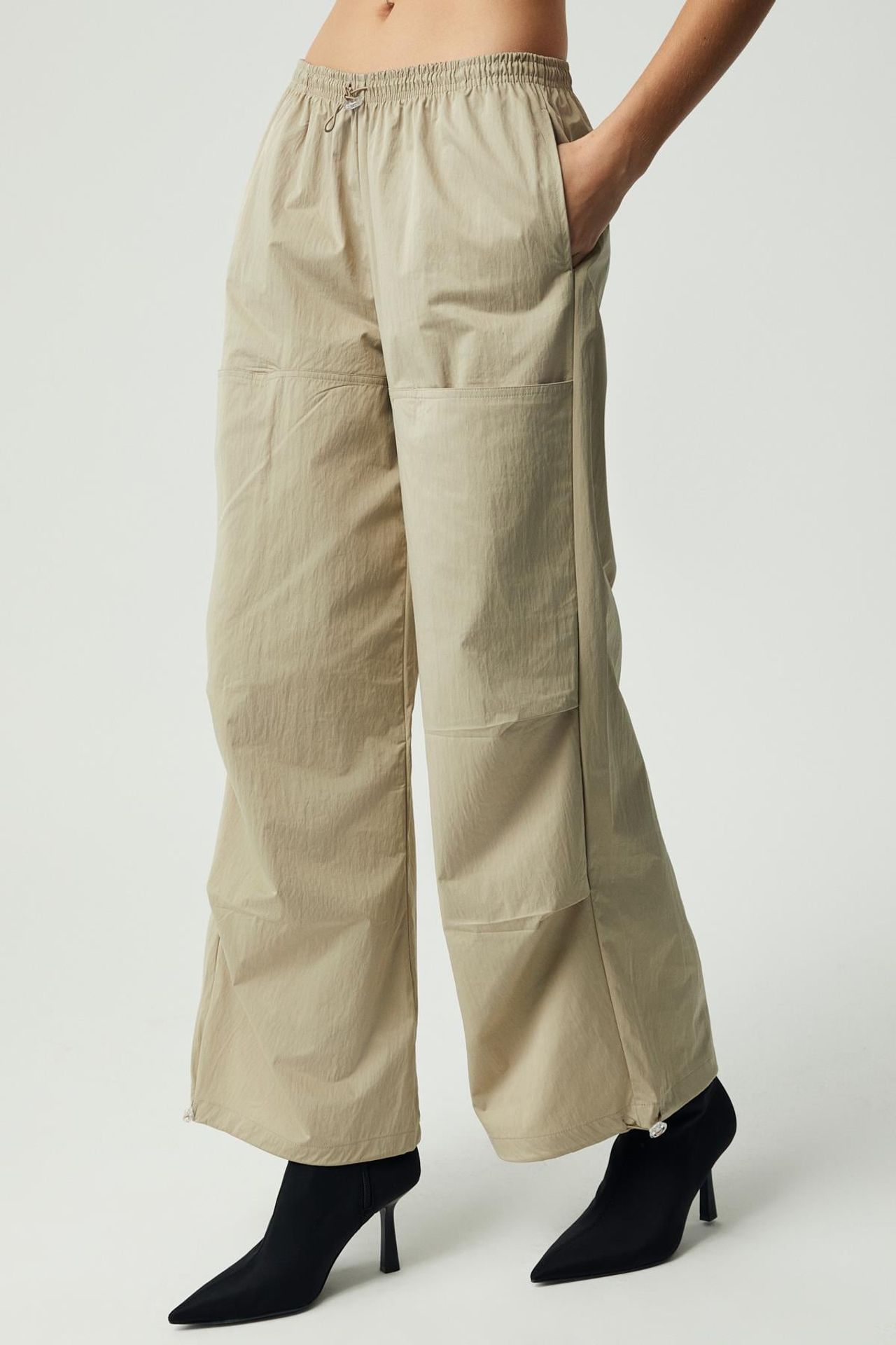 GRIMELANGE Wide Leg Elastic Waist Trousers 2