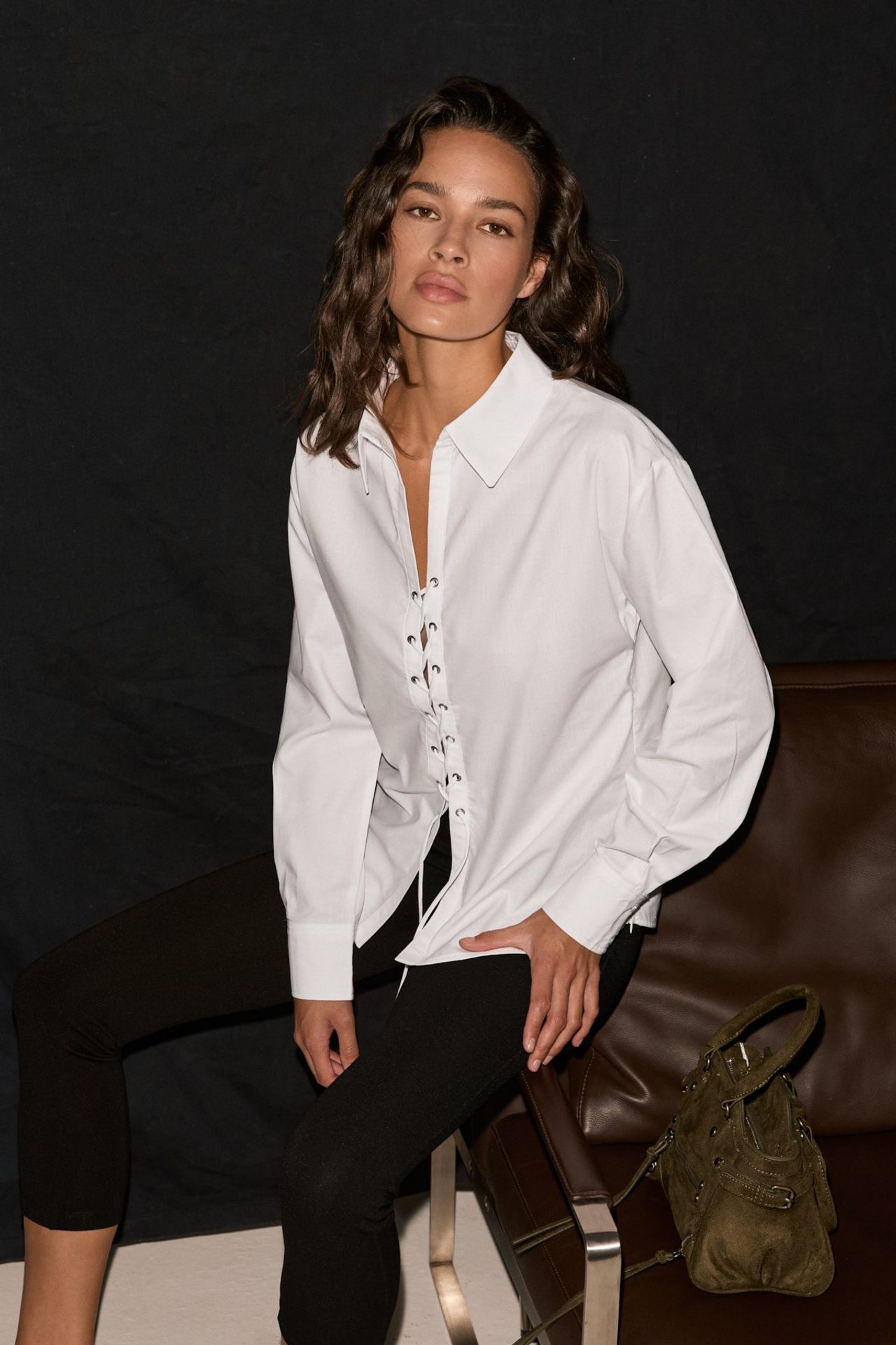 GRIMELANGE Classic Button Front Shirt 2