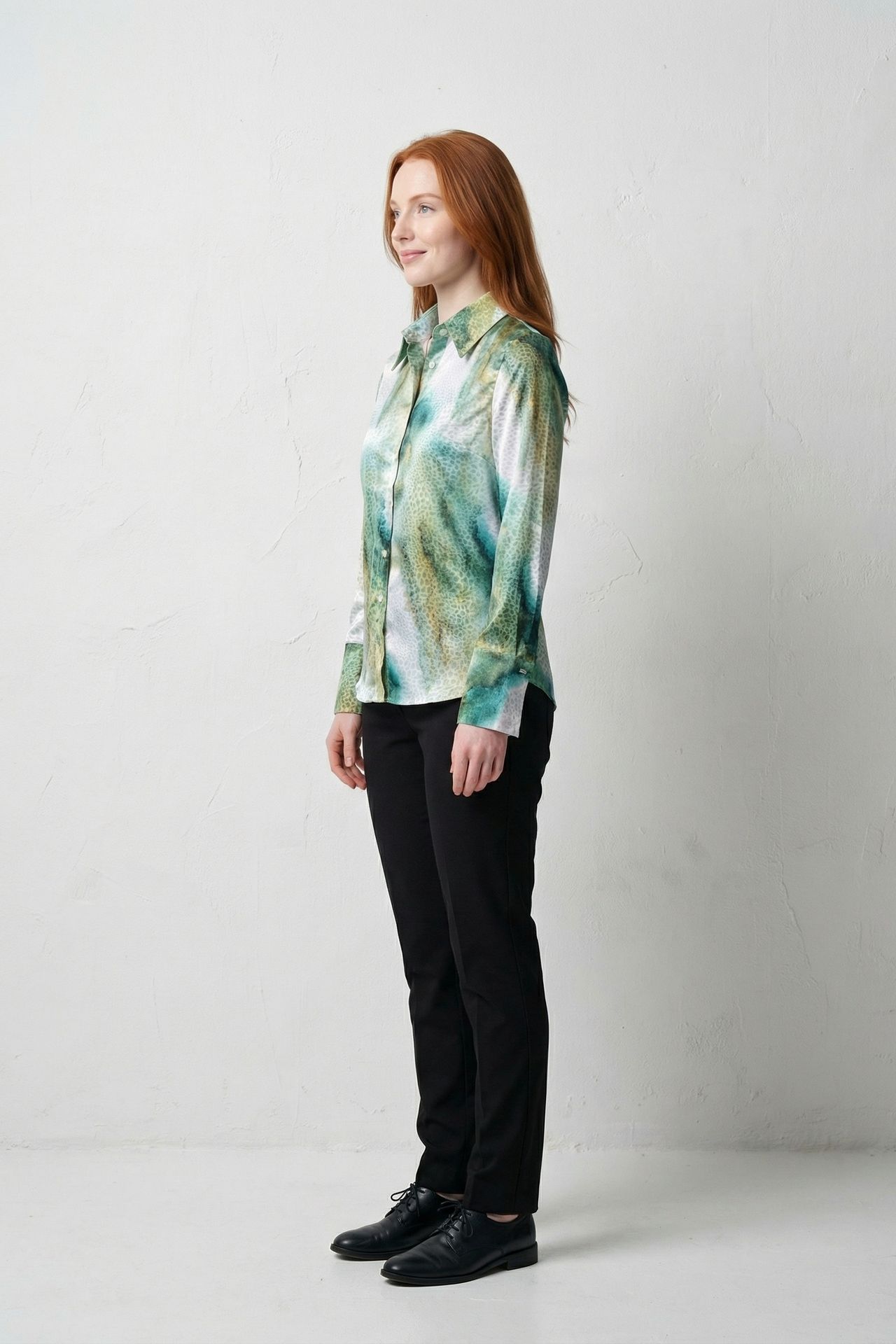 MY FASHION Abstract Print Buttoned Long Sleeve Shirt 2