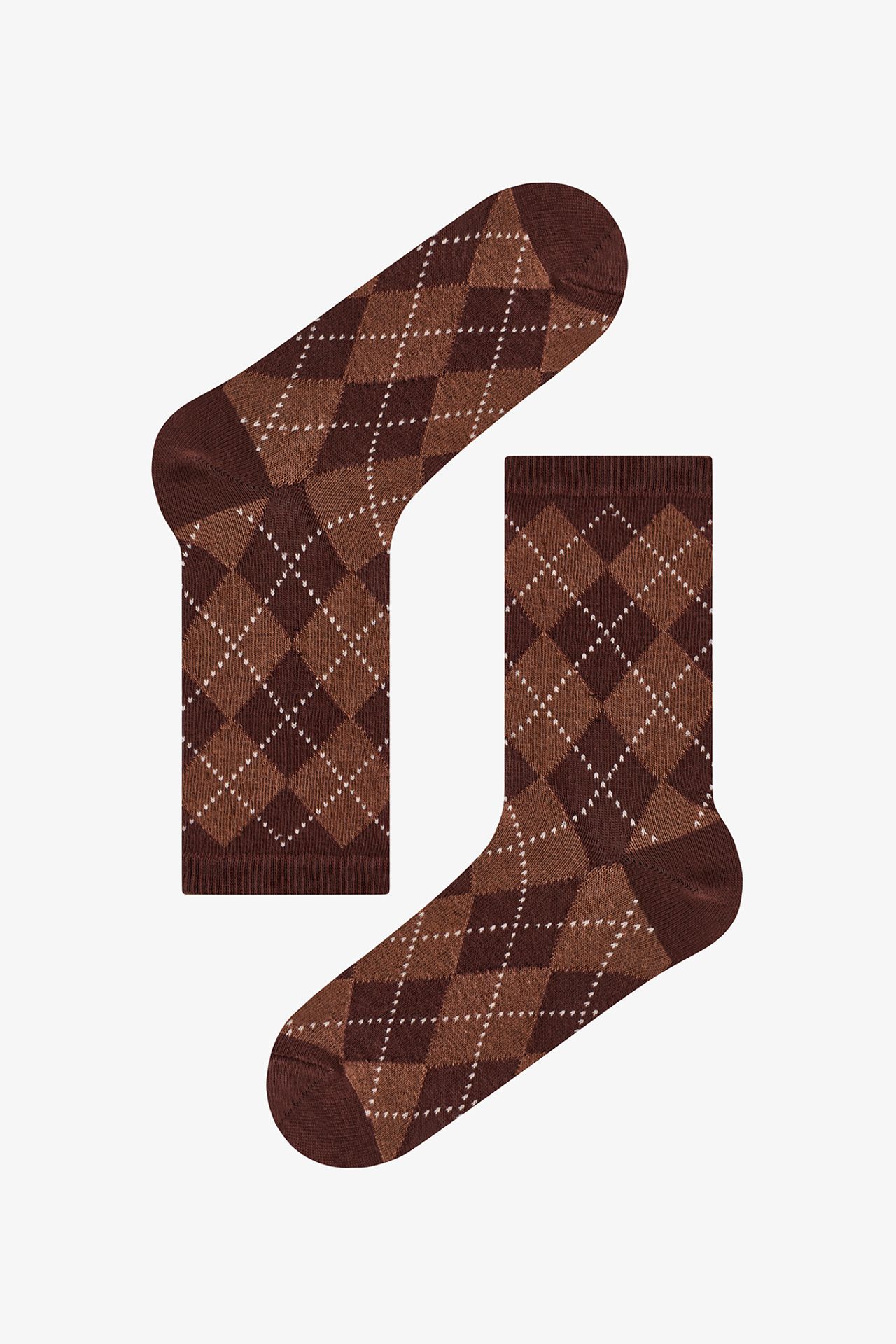 PENTI Classy Diamond Diamond Pattern Crew Socks 3
