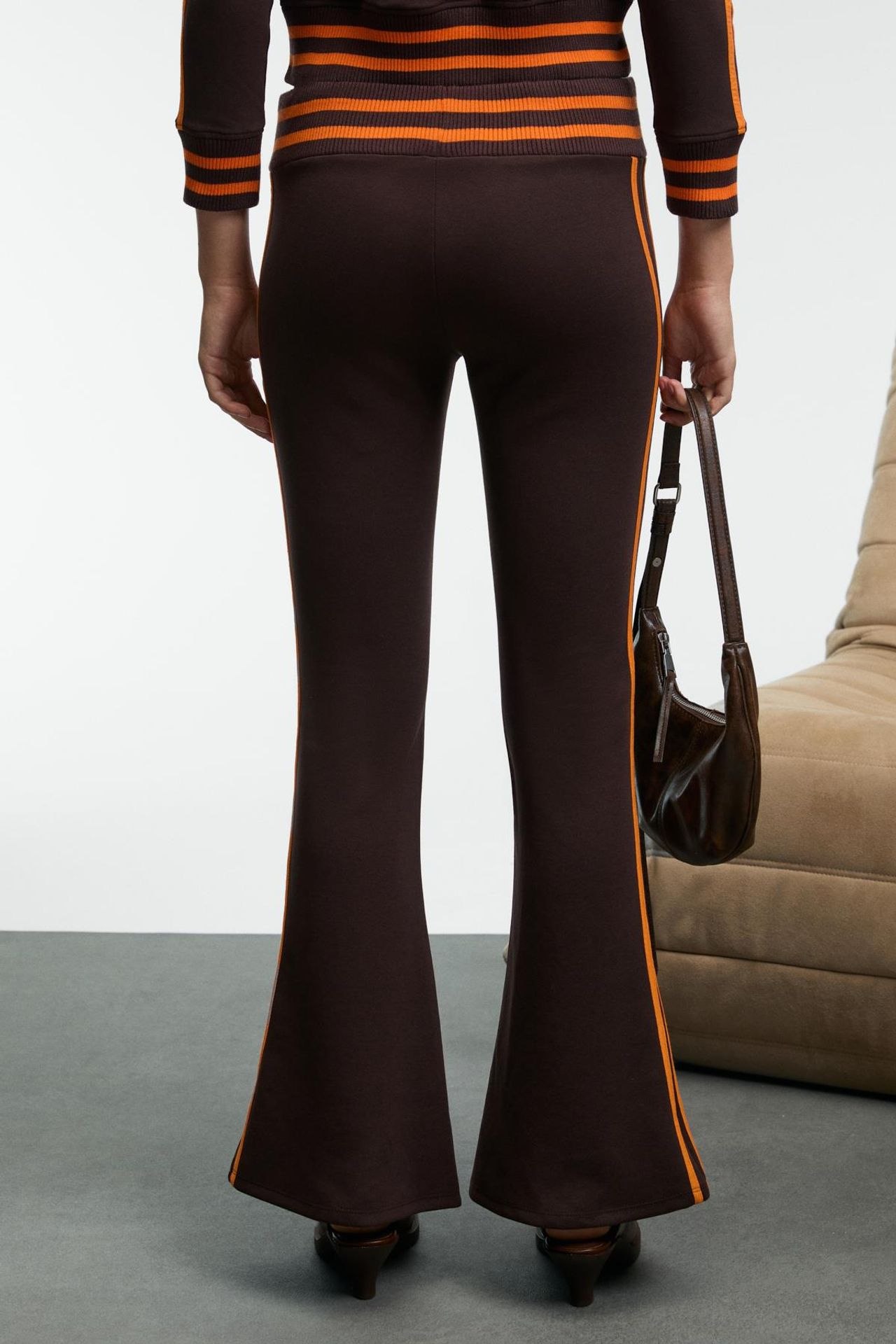 GRIMELANGE Striped Flare Leg Sweatpants 5