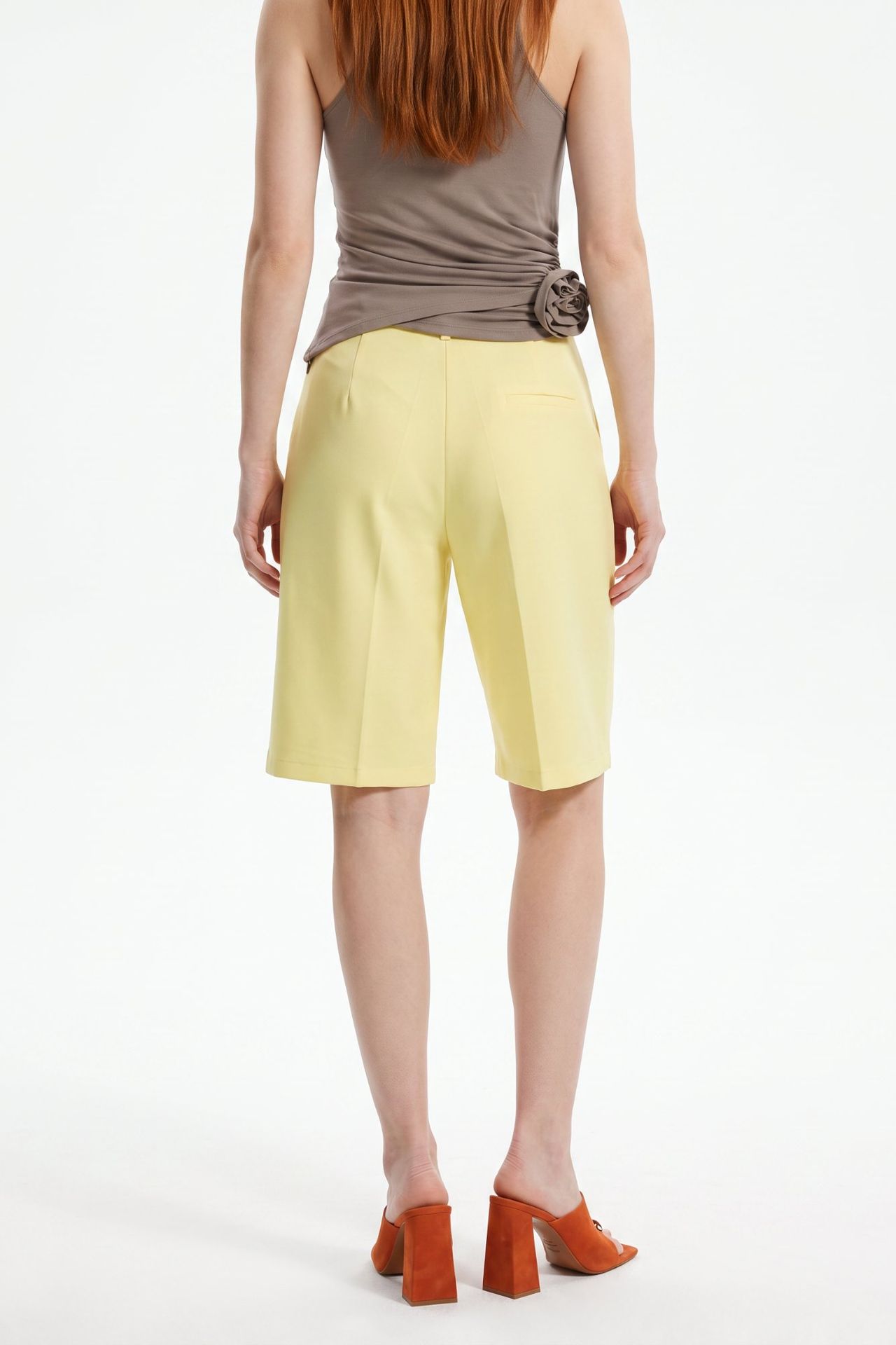 PUCKA High-Waist Wide-Leg Tailored Shorts