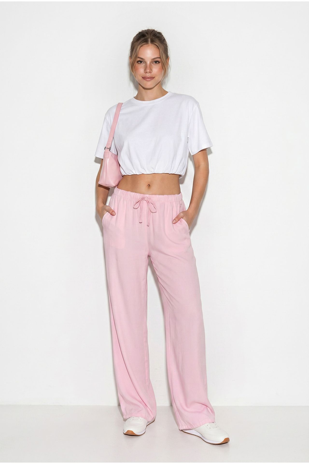 LUCCI Wide-leg Lyocell Trousers 1