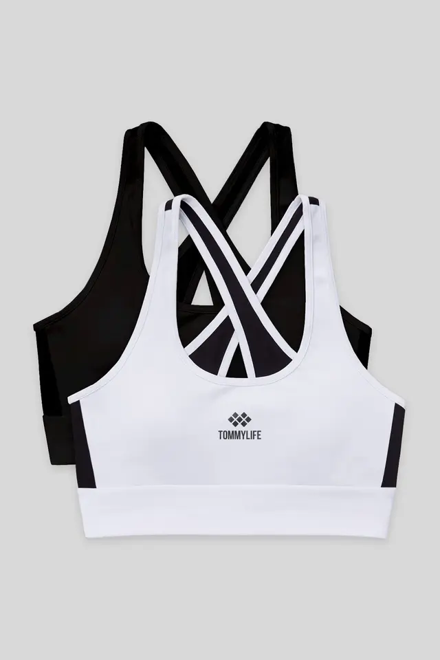 TOMMY Fitted Sleeveless Crop Sports Top