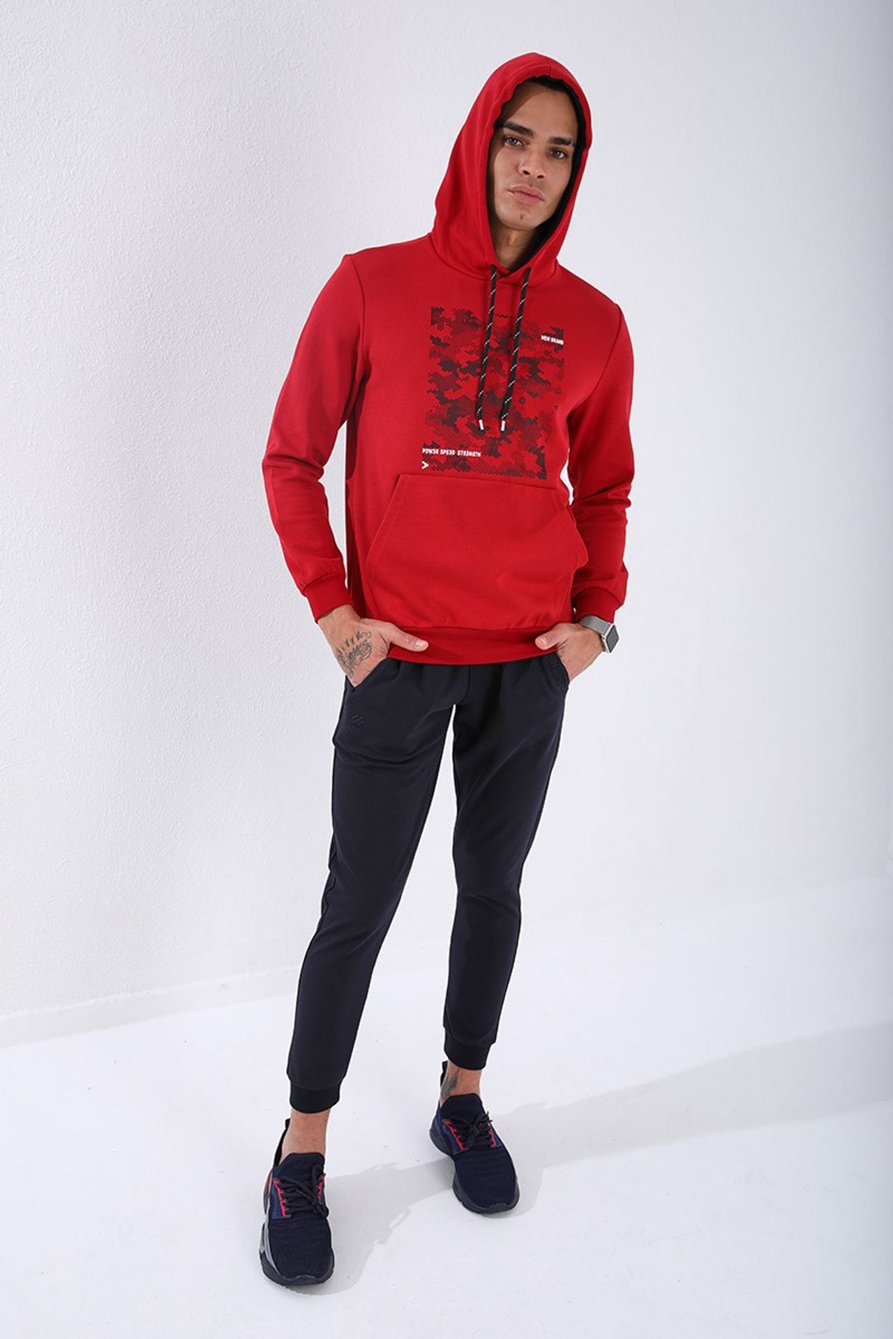 TOMMY Men's Camouflage Printed Hoodie 6