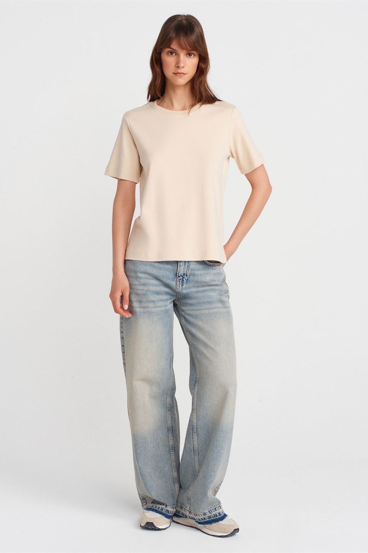 DILVIN Women's Cotton Crew Neck T-Shirt 4