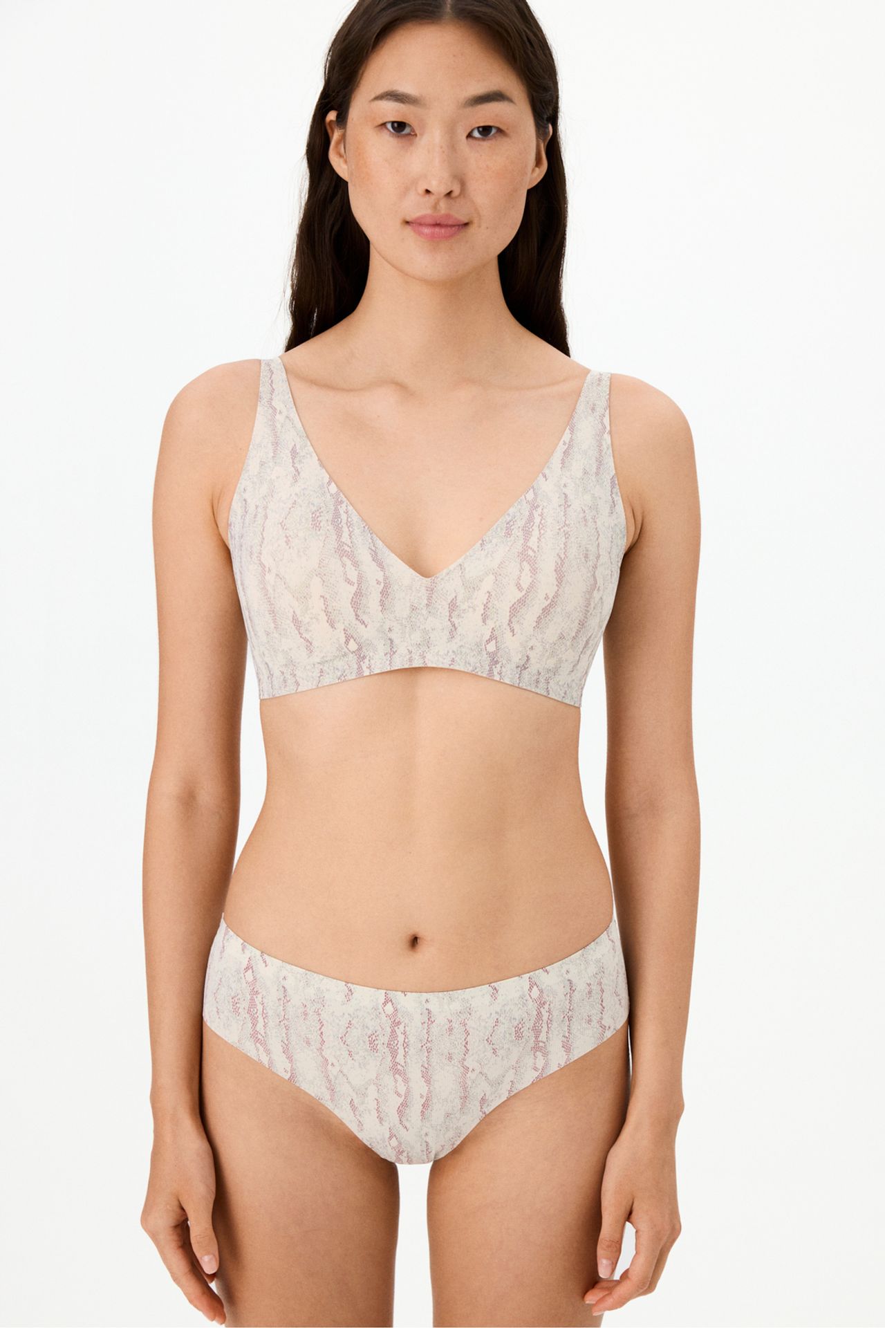 PENTI No-Show Fit Decolette Snake Print Padded Bra 3