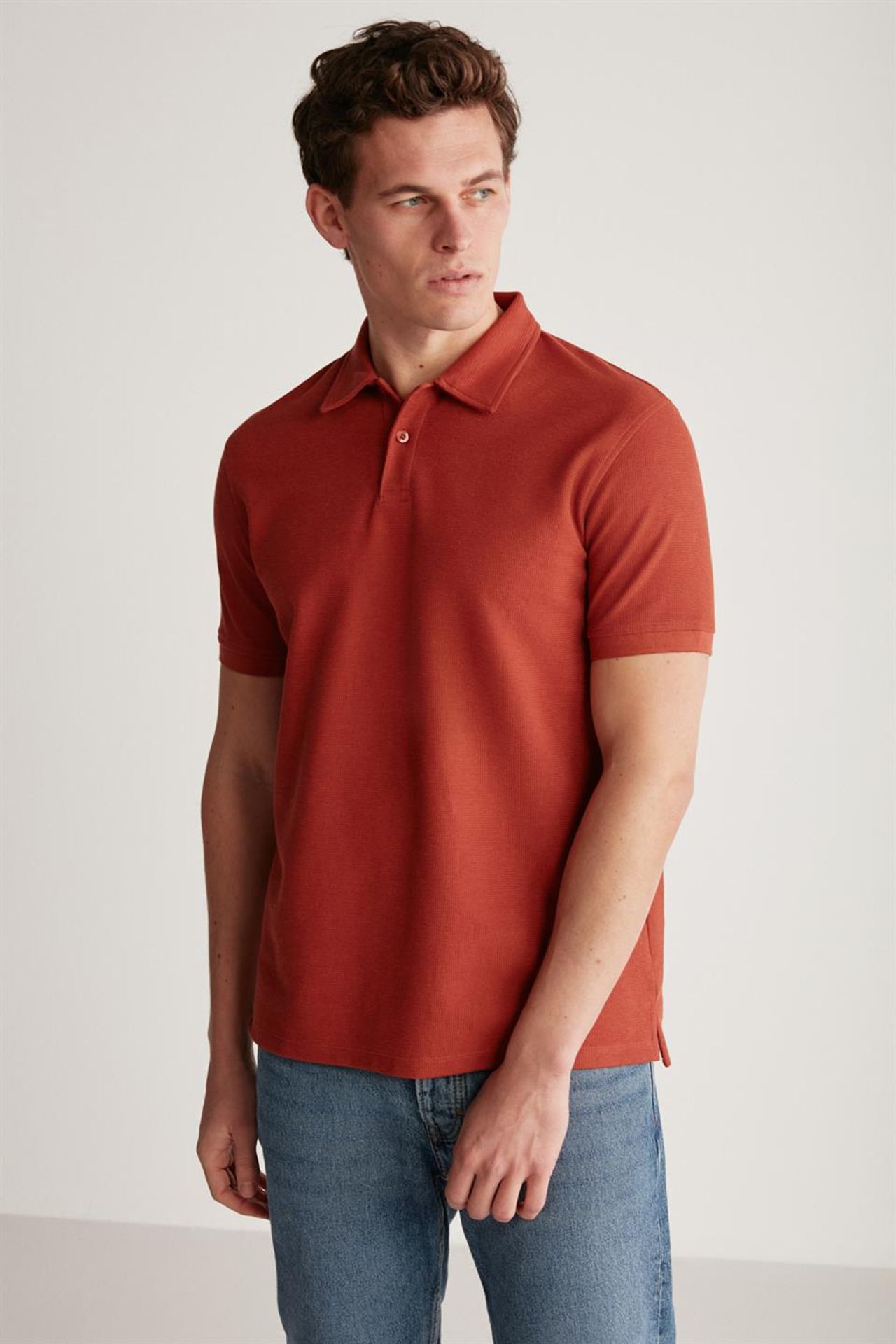 GRIMELANGE Polo Yaka Düğmeli Tişört 3