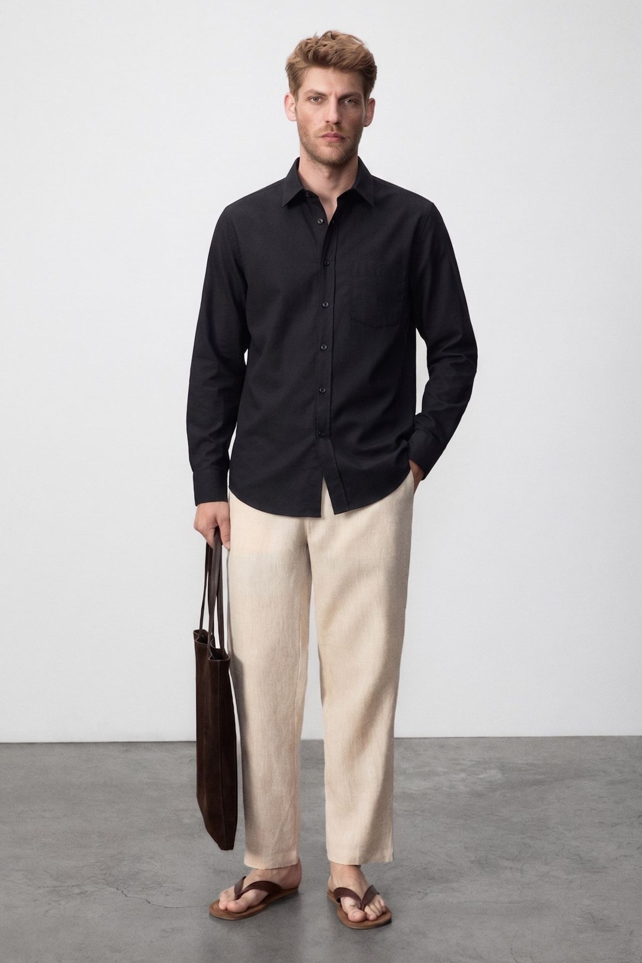 GRIMELANGE Long Sleeve Shirt With Pocket 1