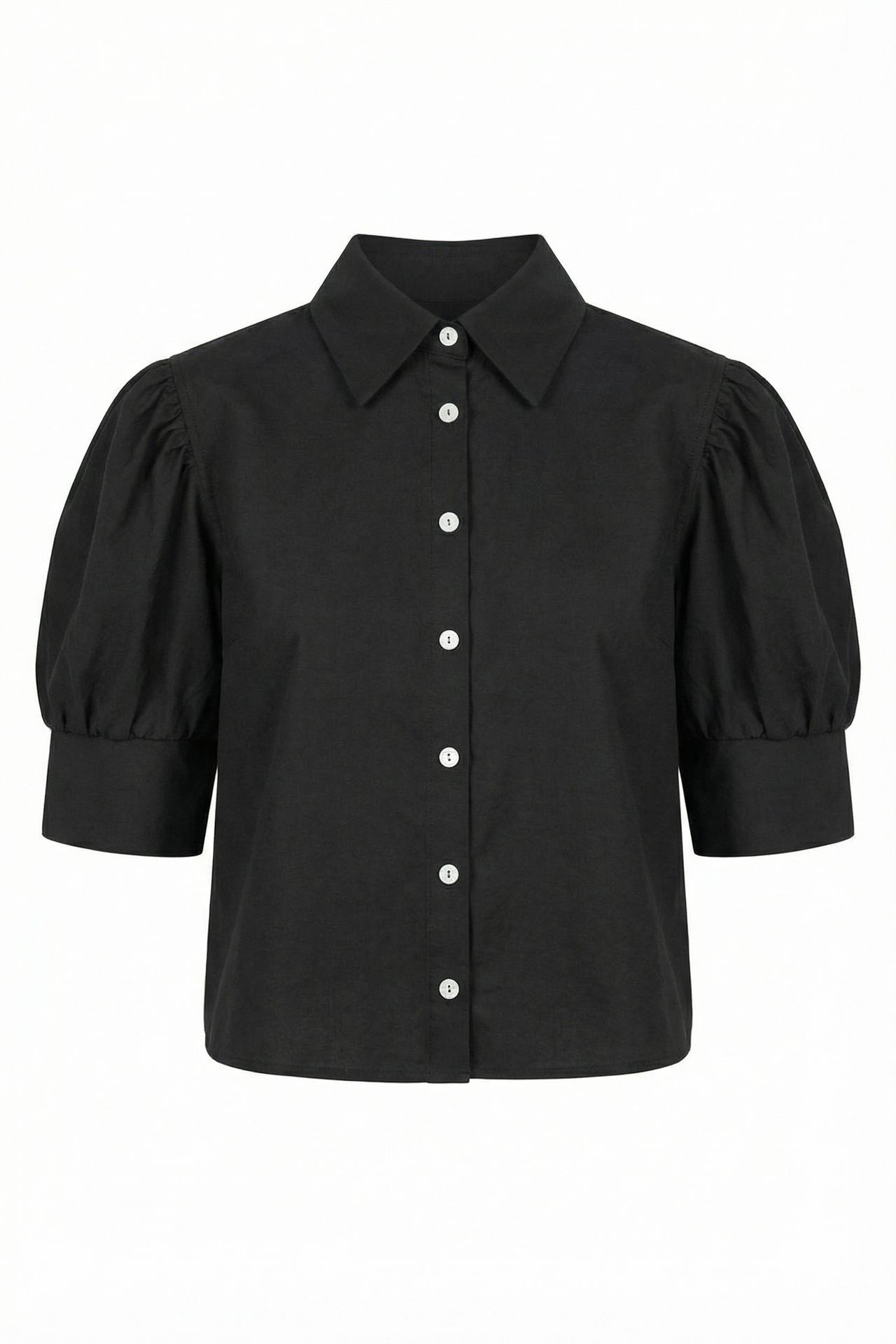 MY FASHION Buttoned Poplin Shirt with Shirt Collar 5
