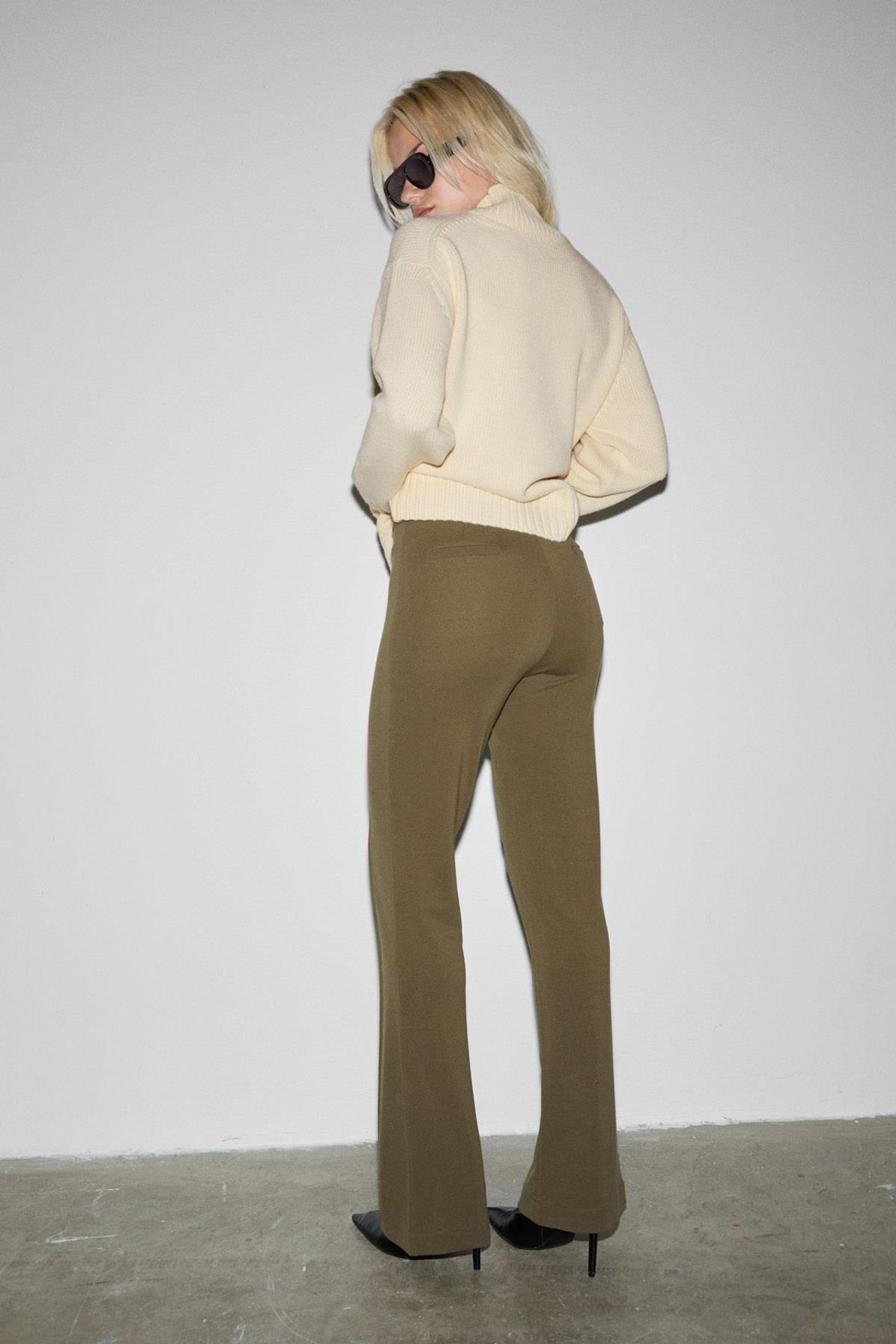 GRIMELANGE Elastic Waist Straight Leg Trousers 6