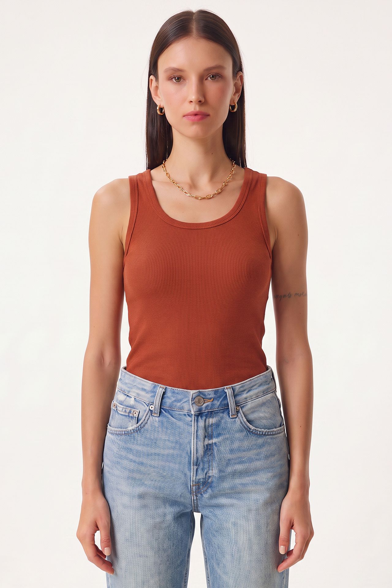 ISTANBUL 3-Pack Ribbed Cotton Cami Tops 4
