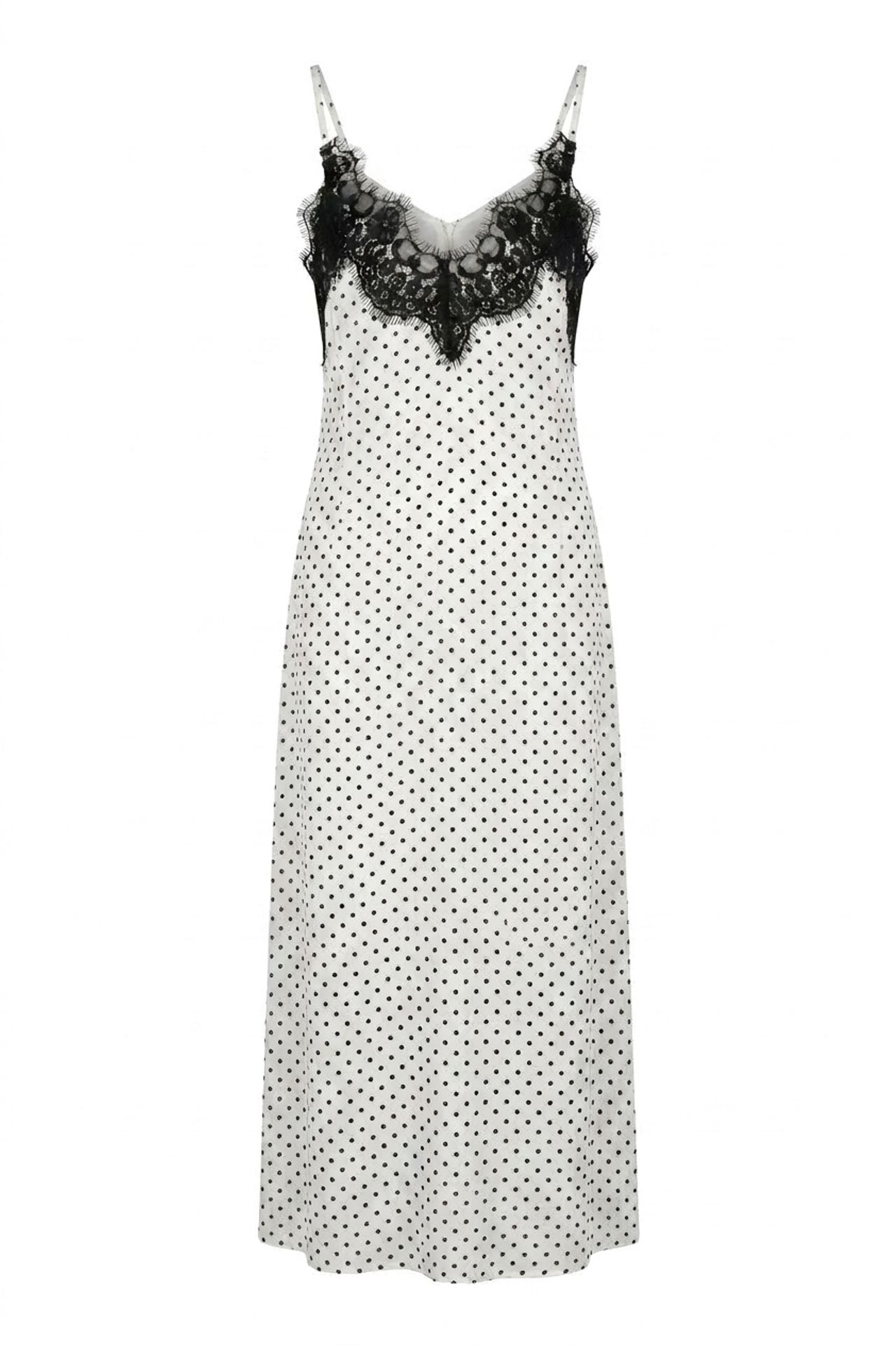 MY FASHION Women's Polka Dot Chiffon Maxi Dress 6