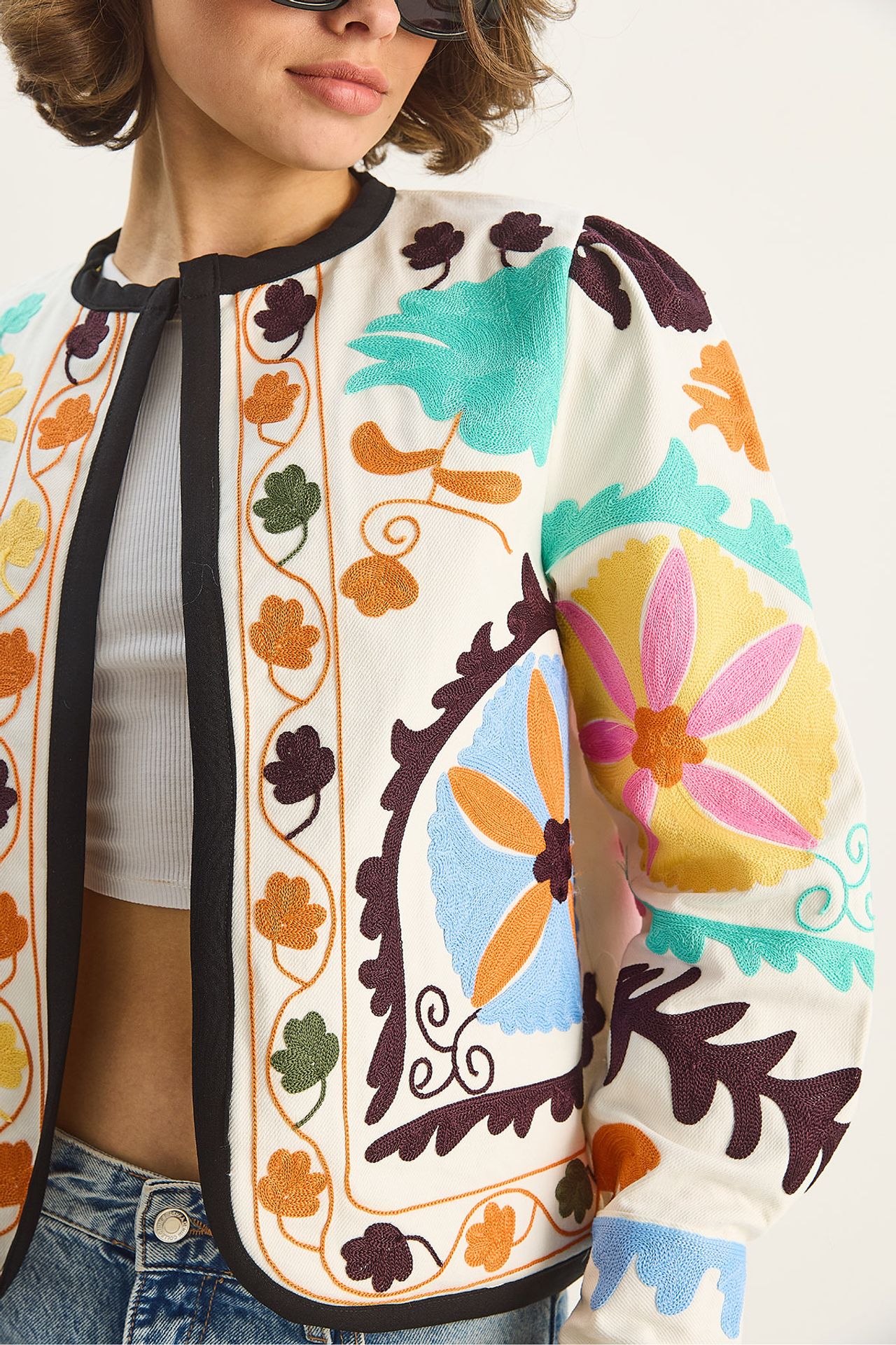 LUCCI Patterned Short Jacket