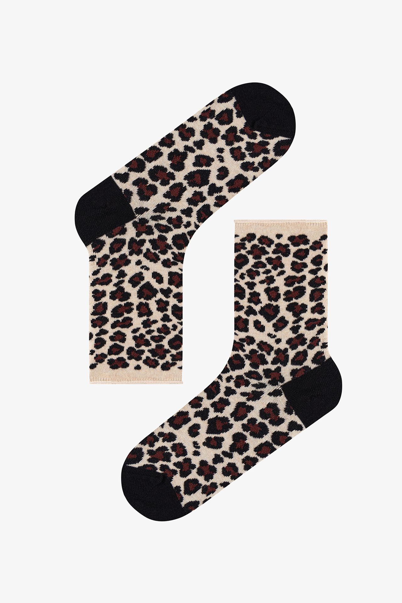 PENTI Relax Leopard Cotton 2-Pack Crew Socks 2