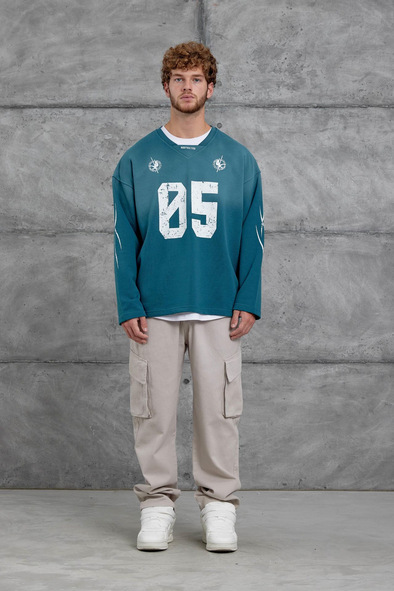NOMARC Baskılı Oversize Bisiklet Yaka Sweatshirt 4