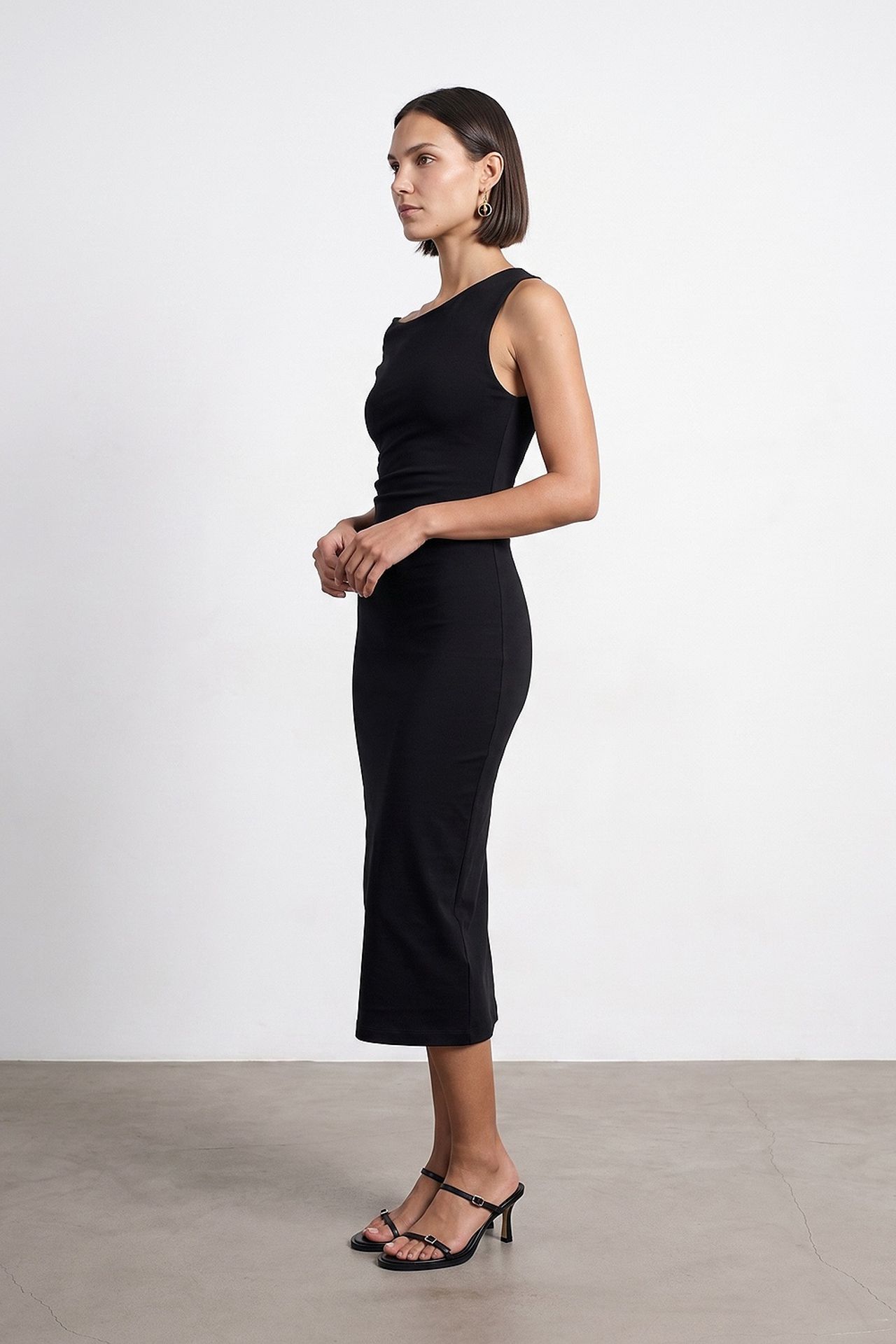 DILVIN Sleeveless Bodycon Midi Dress 3