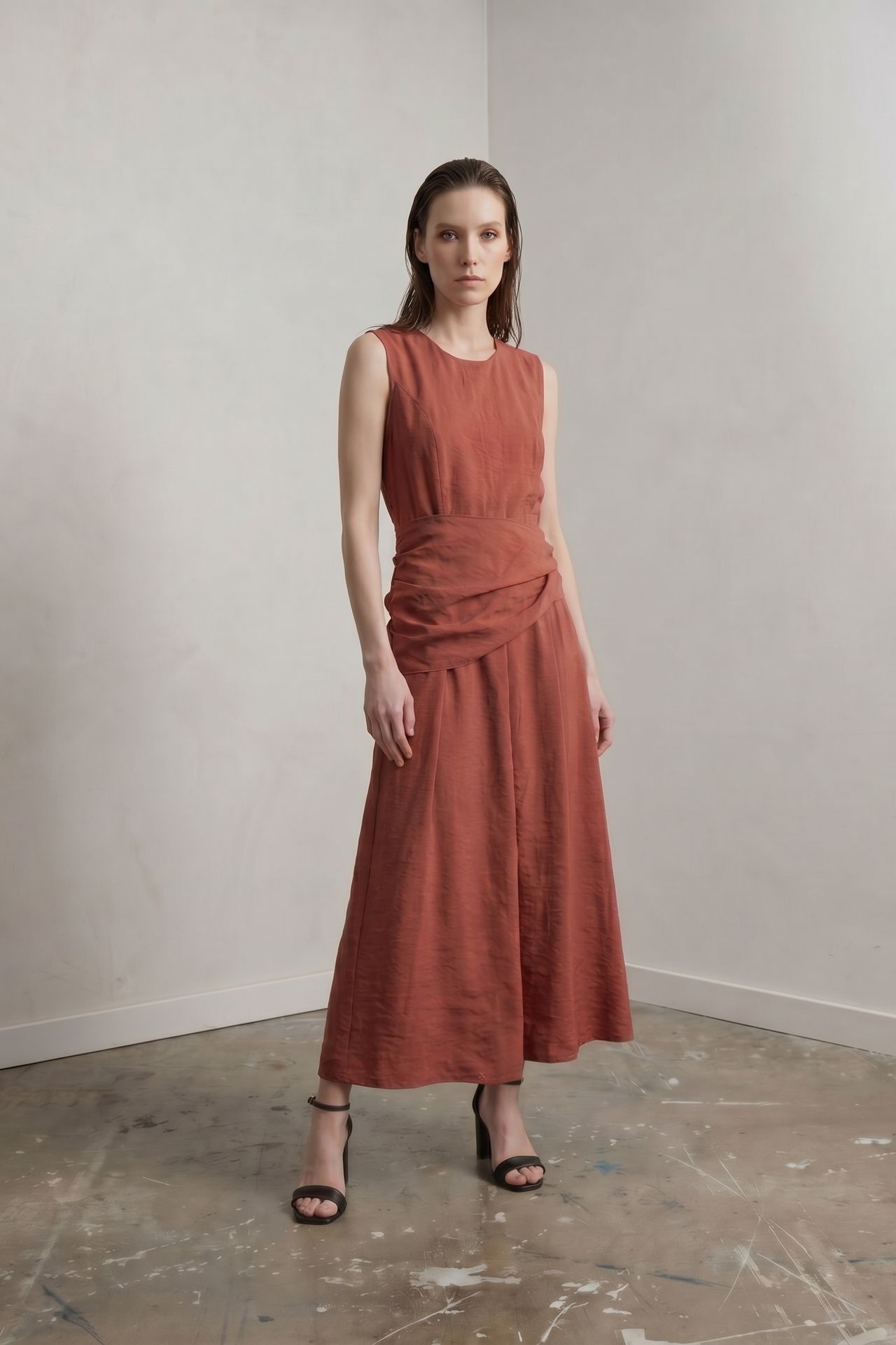 MY FASHION Sleeveless A-Line Midi Dress 3