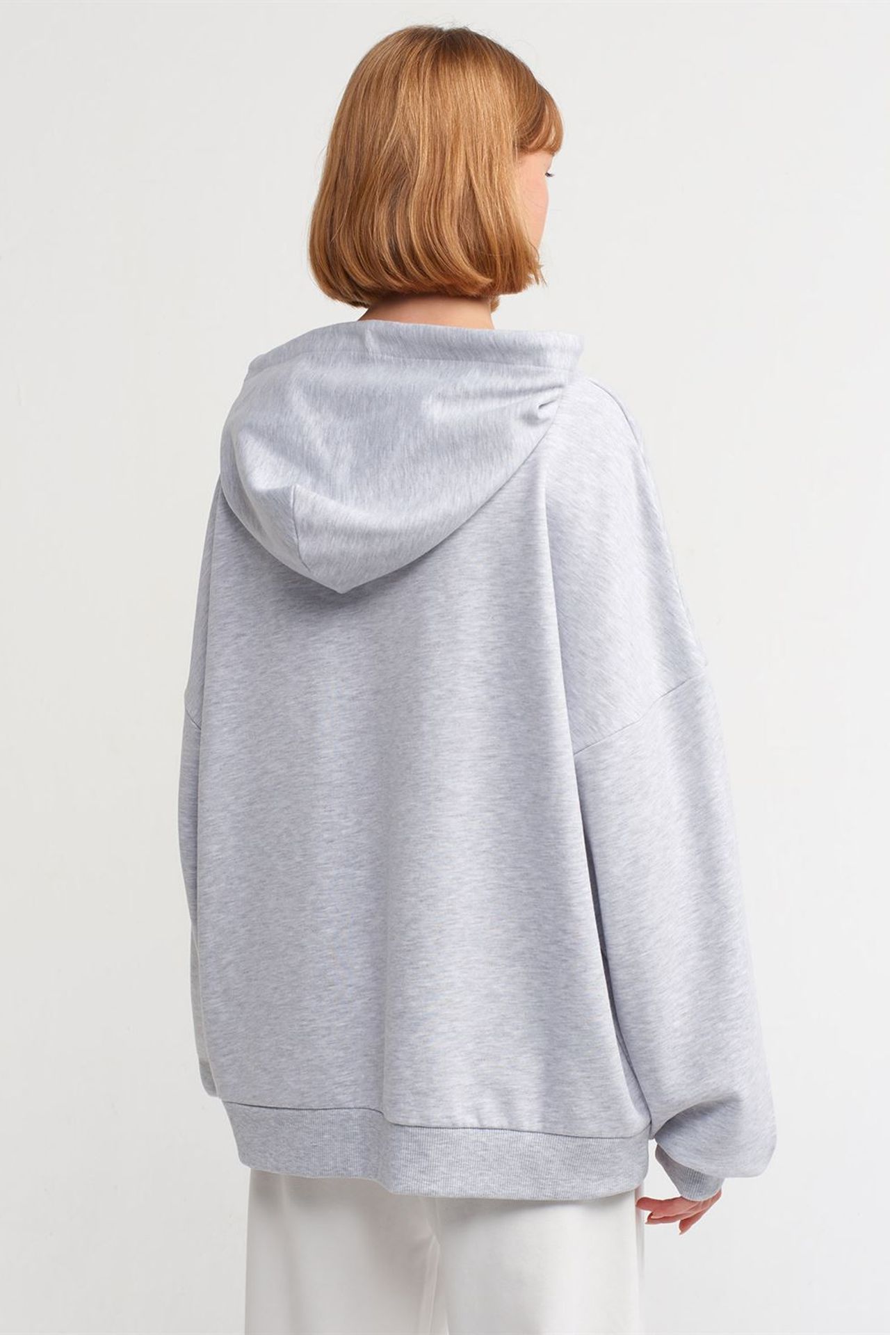 DILVIN Oversized Cotton Hooded Sweatshirt 2