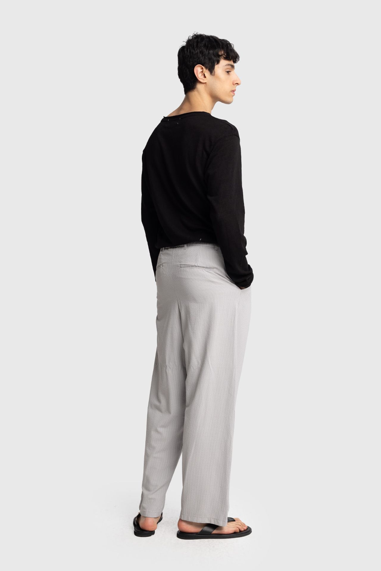 GIESTO Men's Cotton Wide-Leg Knit Pants 3