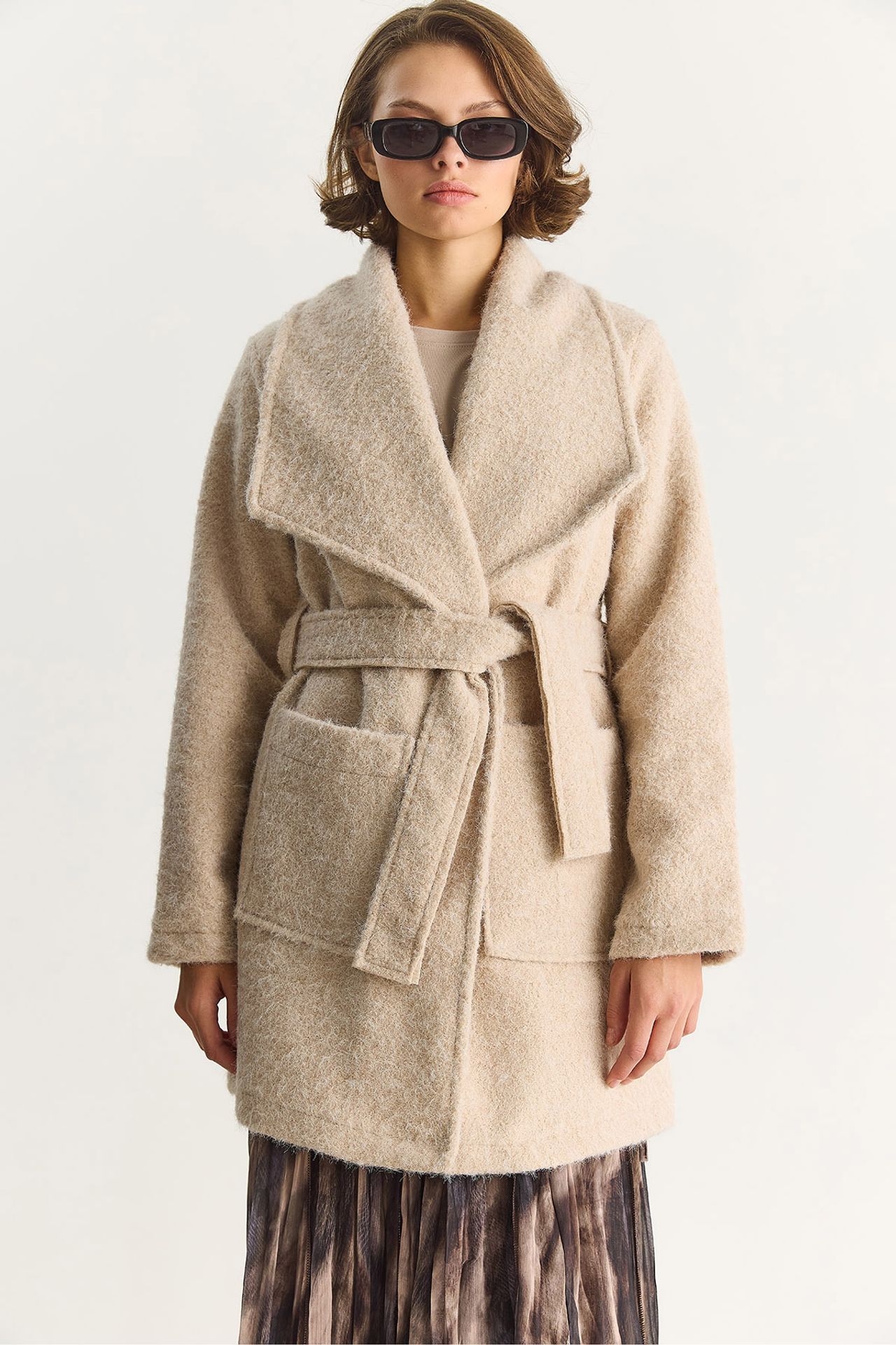 LUCCI Textured Midi Coat 5