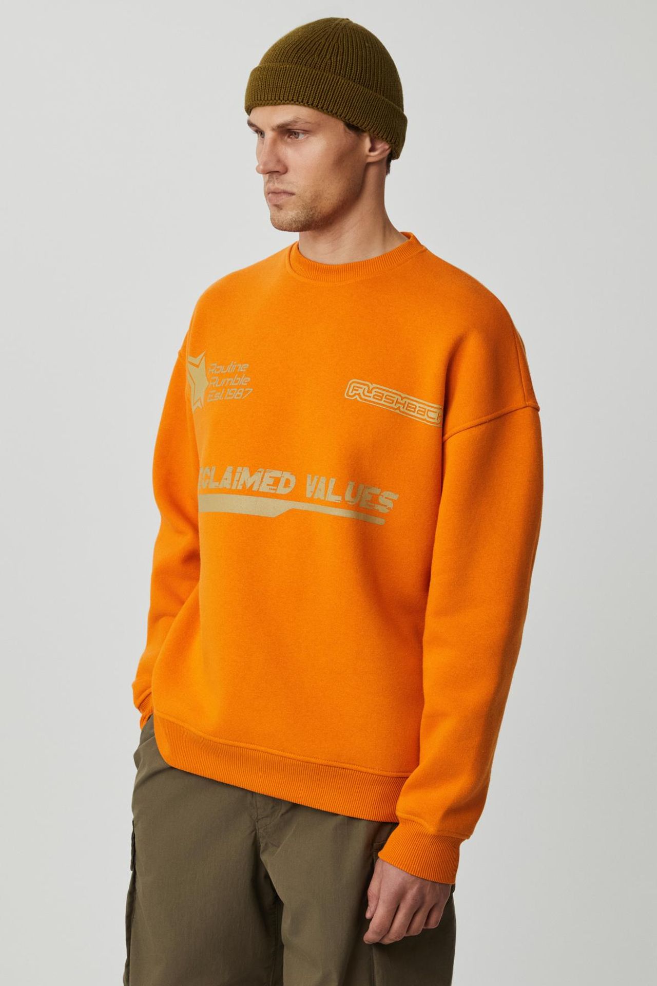 GRIMELANGE Baskılı Bisiklet Yaka Sweatshirt 3