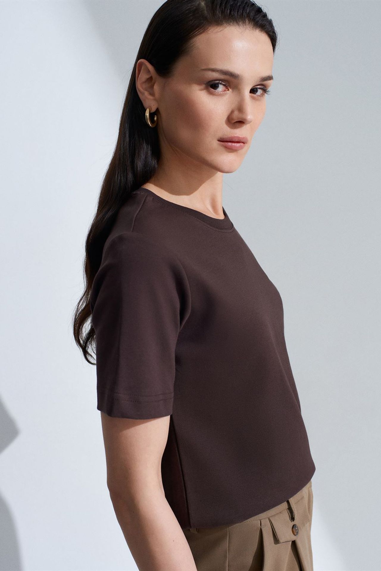 DILVIN Women's Cotton Crew Neck T-Shirt 3
