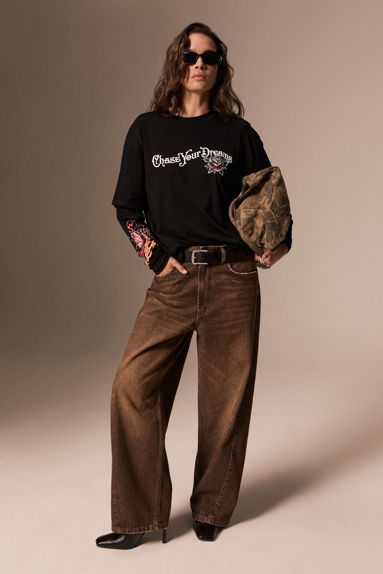 GRIMELANGE Printed Long Sleeve Crew Neck T-Shirt 6