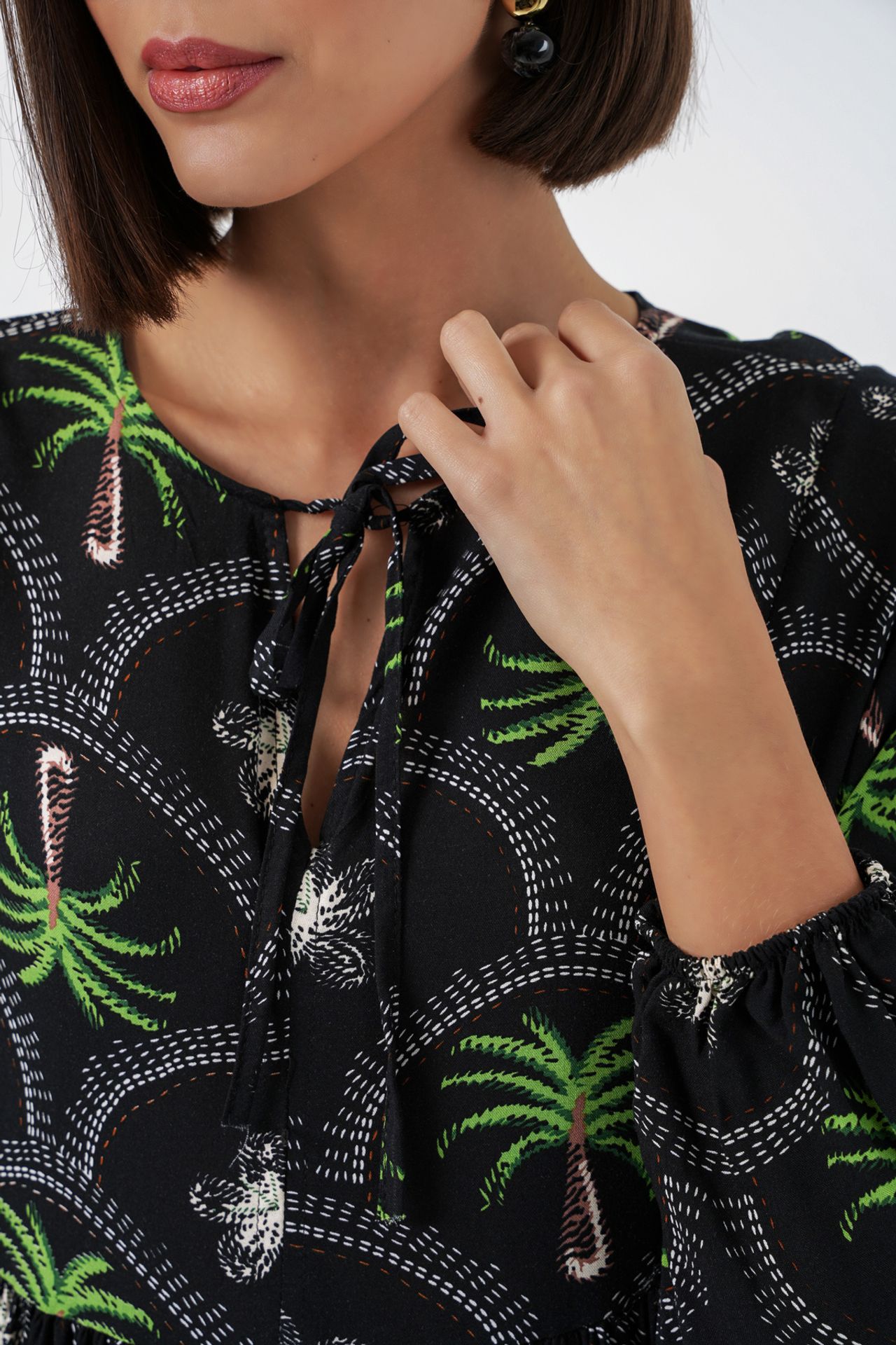 BDART Tropical Printed Maxi Dress with Button Closure 5