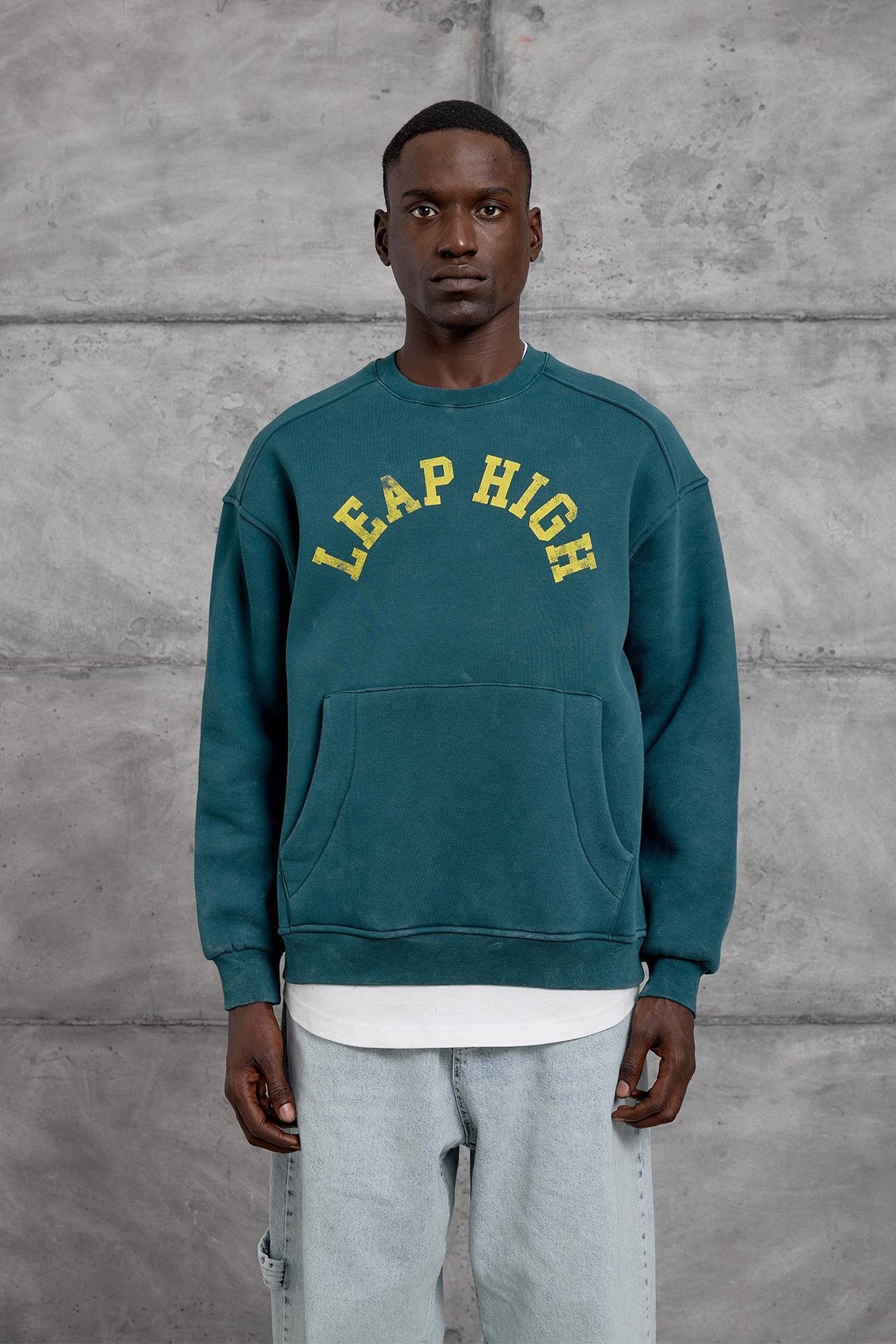 NOMARC Baskılı Bol Bisiklet Yaka Sweatshirt 1