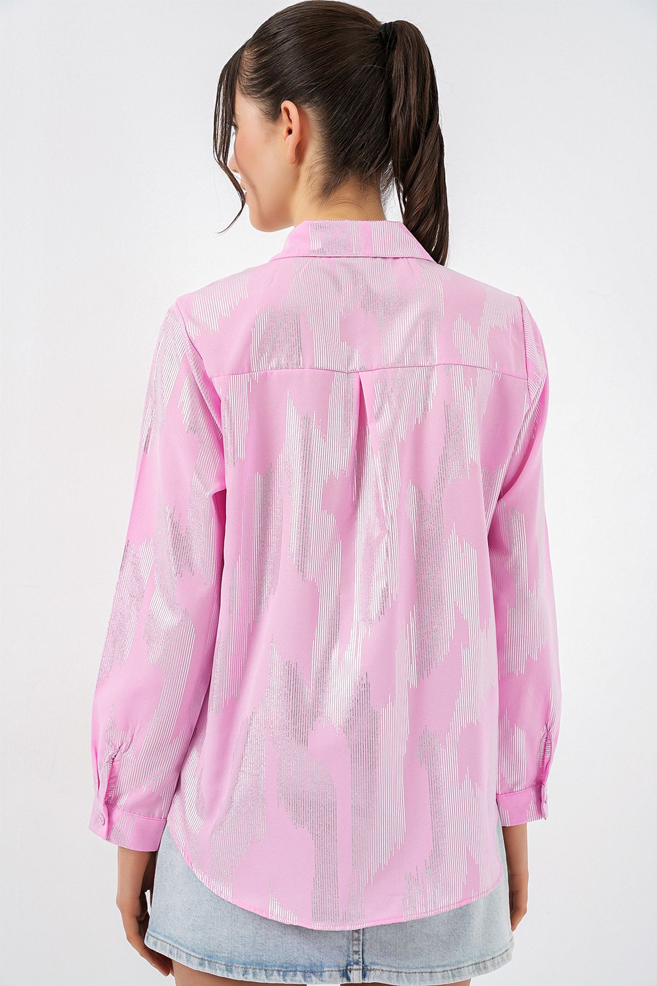 BDART Oversized Abstract Print Button-Front Shirt 6