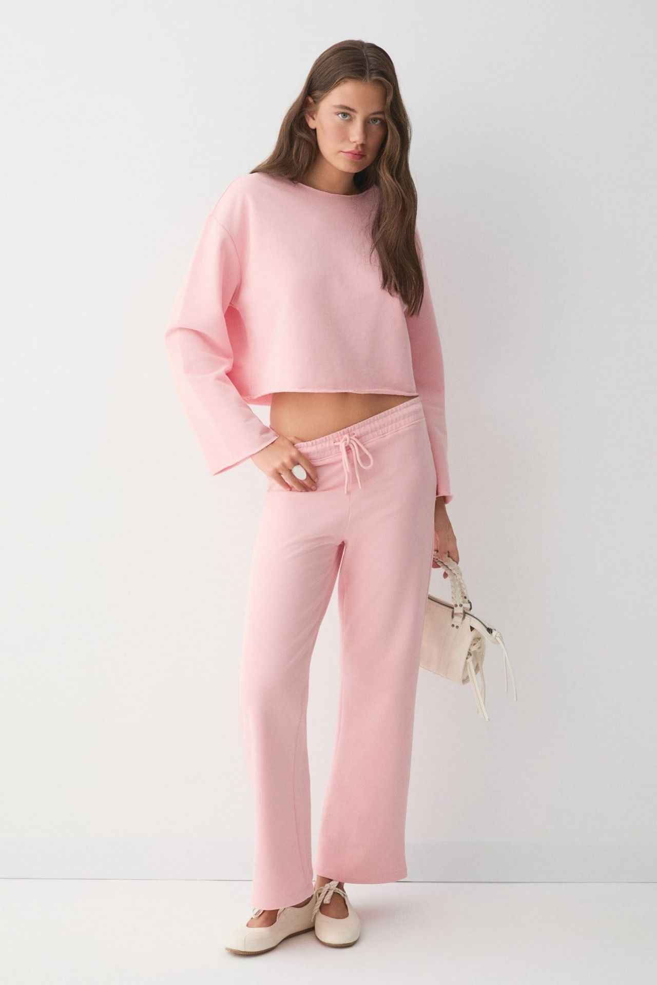 ETHIQUET Wide Crew Neck Wide Leg 2-Piece Set 1
