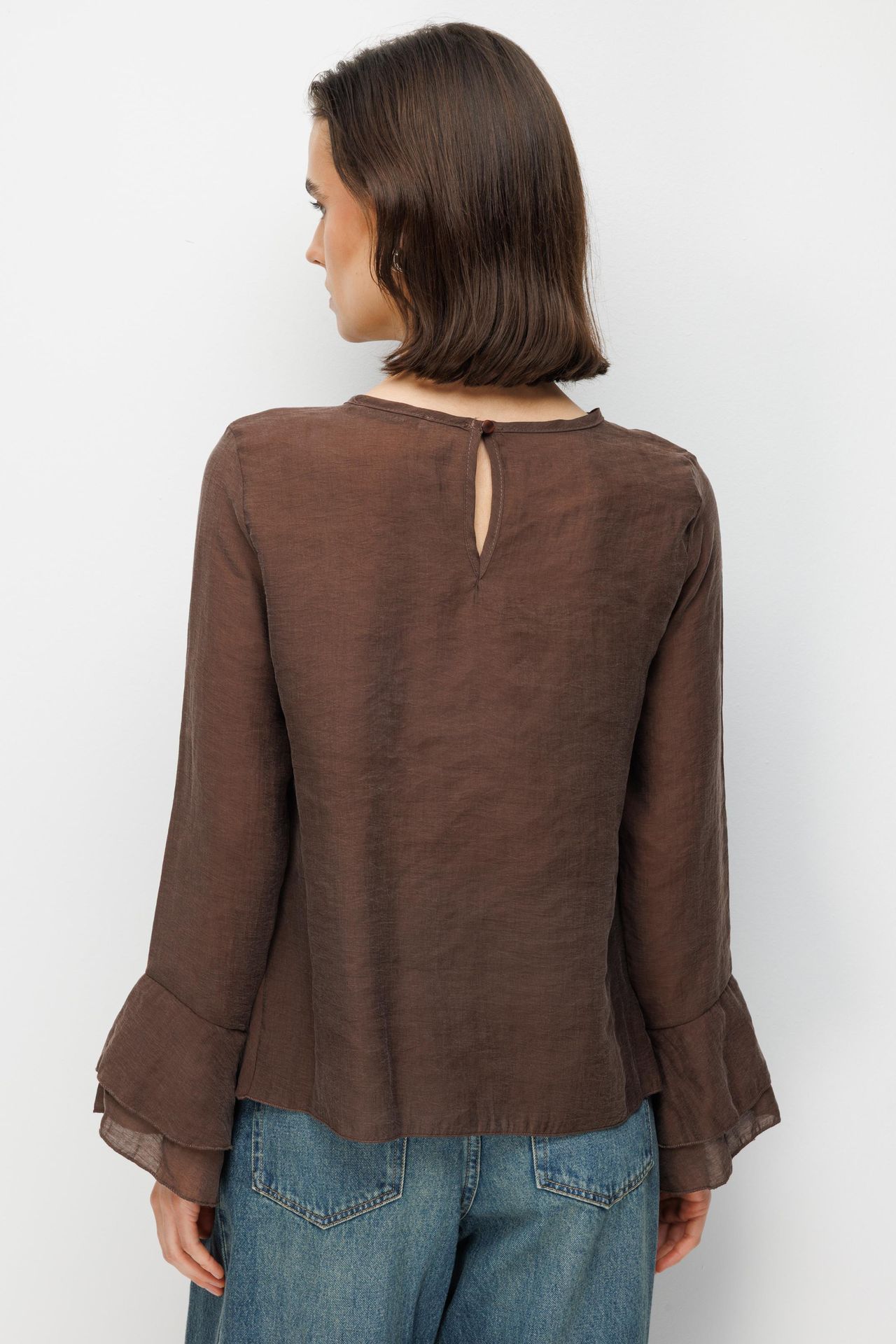 MIXRAY Women's Relaxed Crew Neck Blouse 7