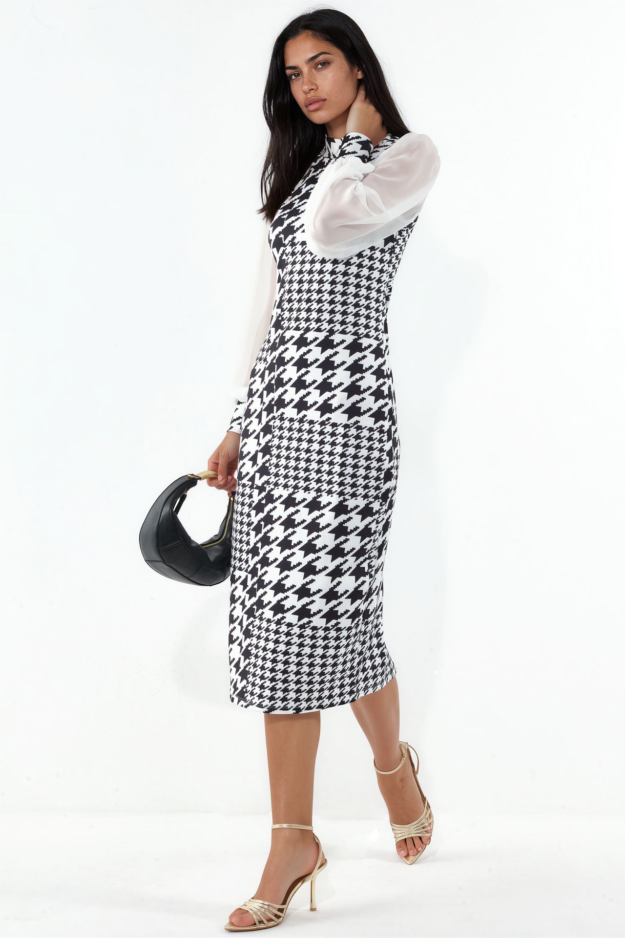 MSN Geometric Bodycon Midi Dress 2