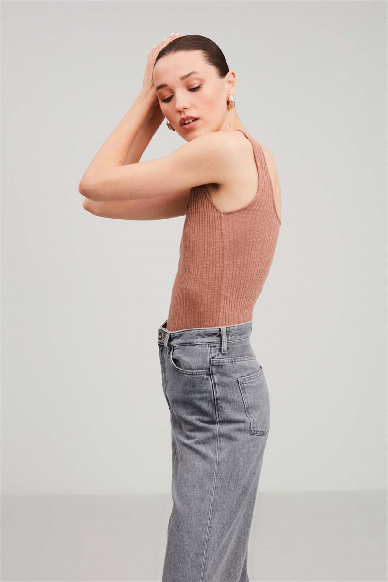 GRIMELANGE Ribbed U-Neck Cami Tank Top 4